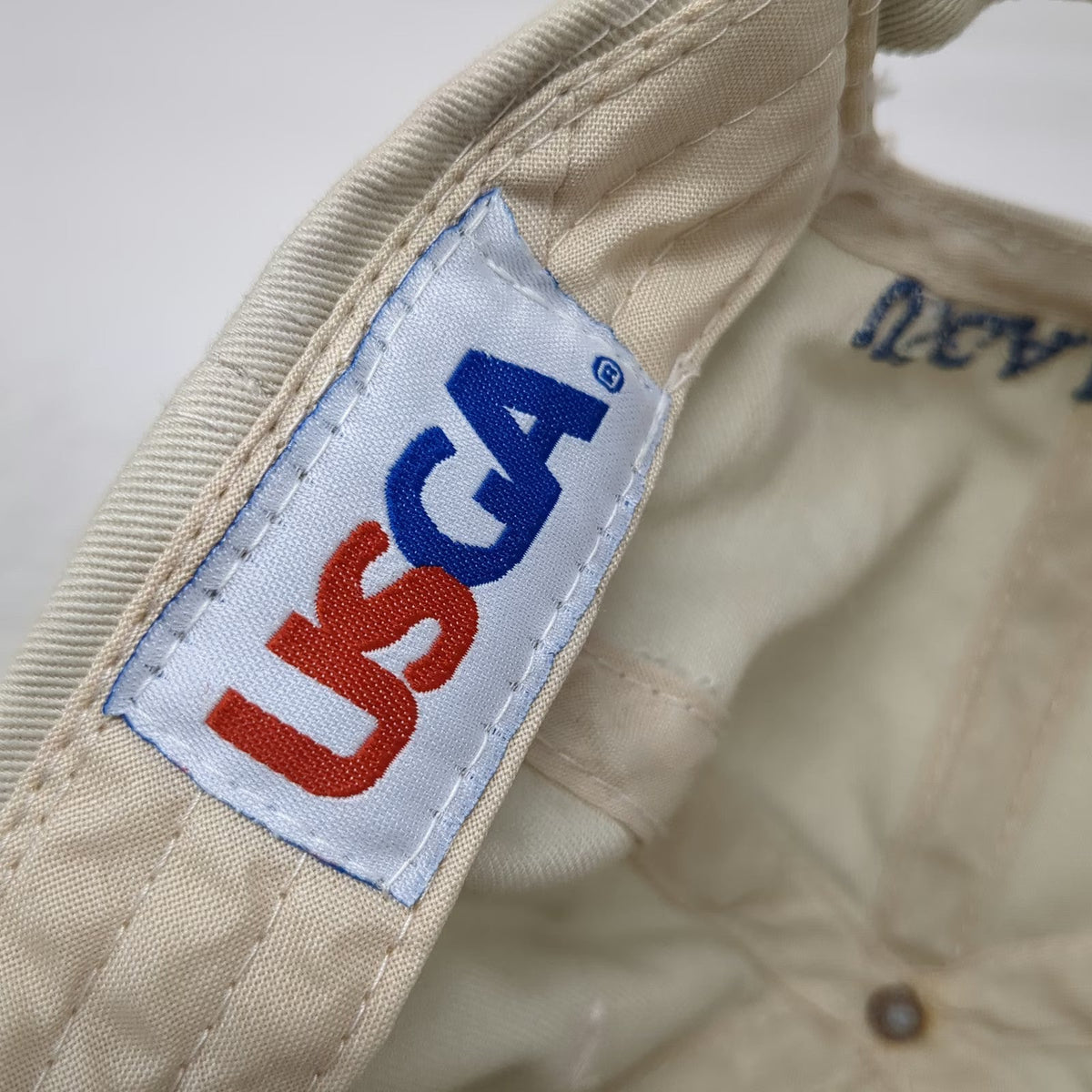 USGA Baseball Cap Beige OSFM 2006 US Open Winged Foot Member Golf Hat Strapback
