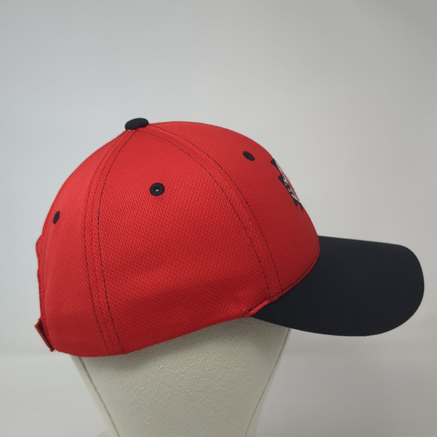 Sport-Tek By Port Authority Strapback Hat Red One Size Embroidered Logo