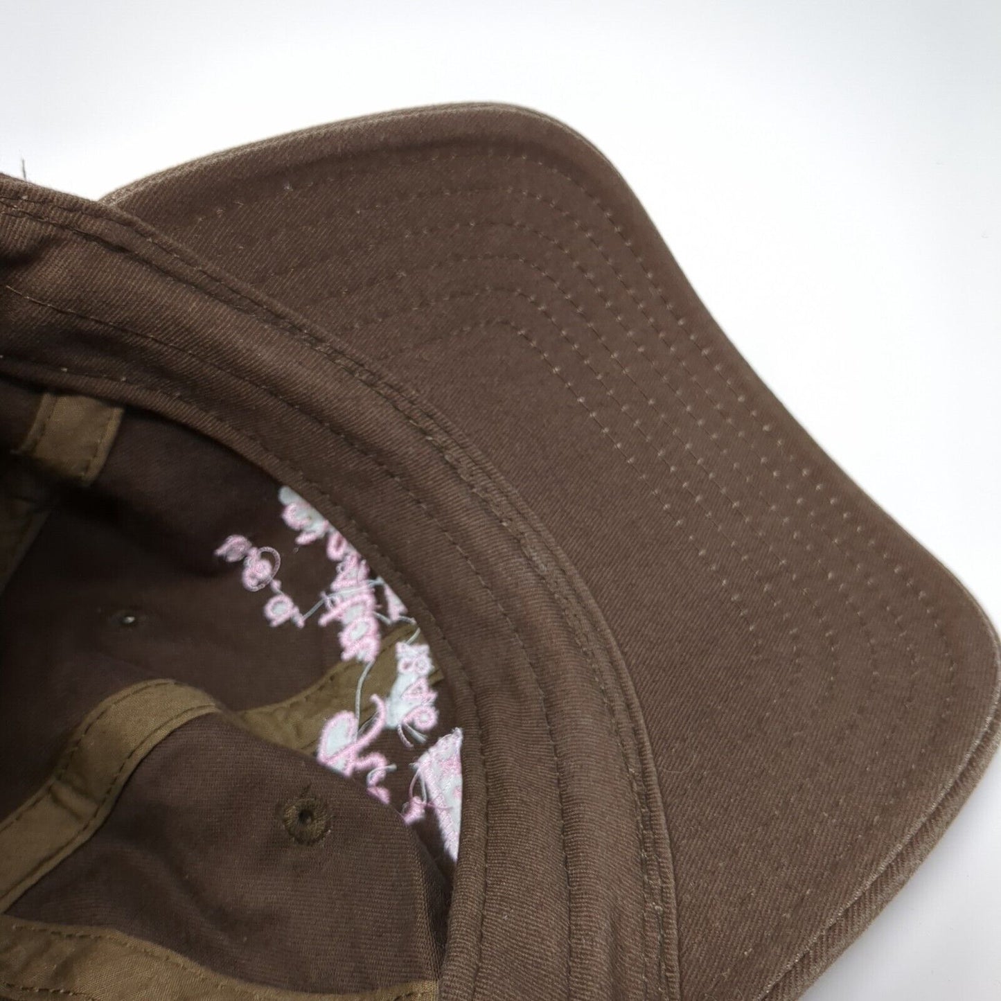 USA Siesta Key Slideback Hat Brown One Size Adjustable Embroidered