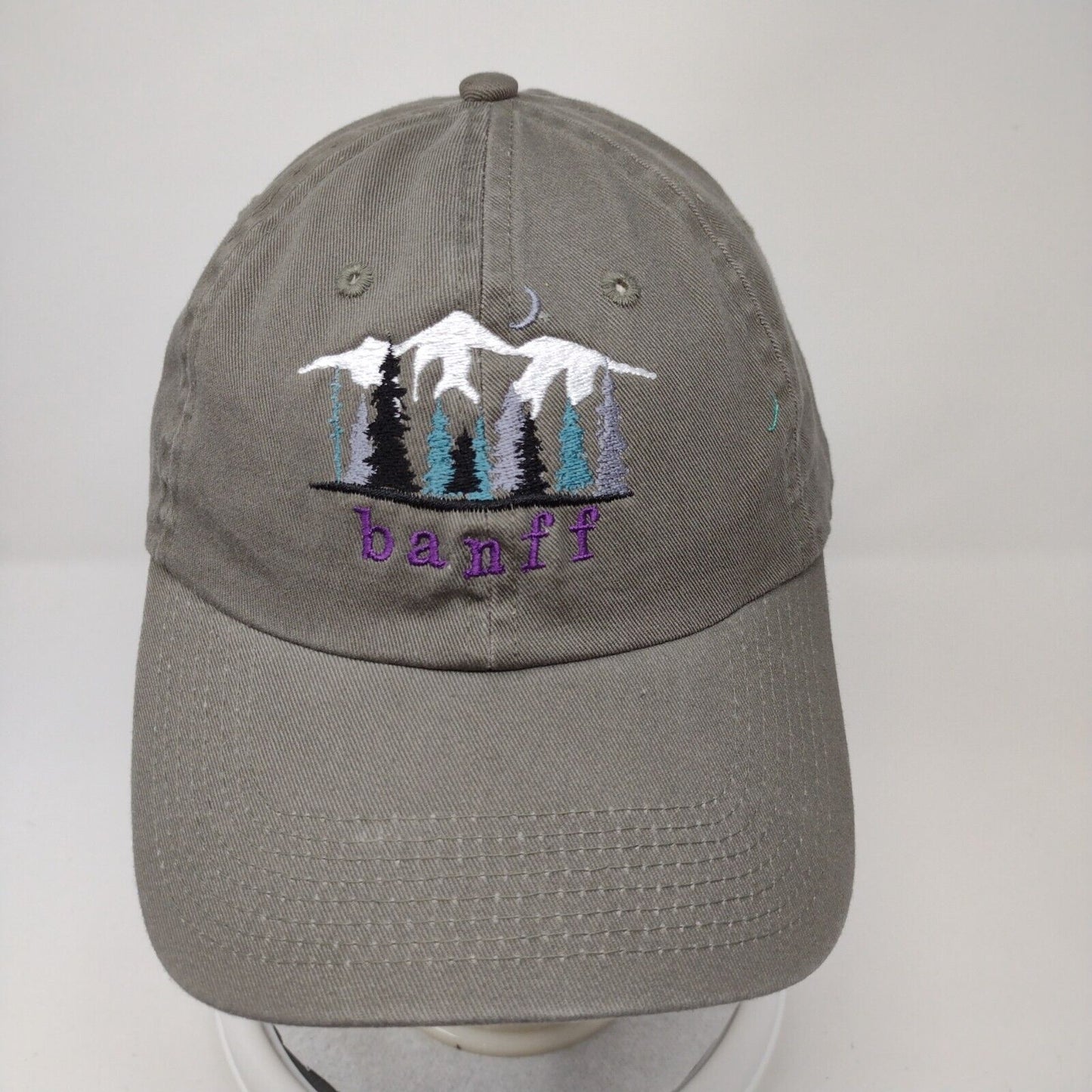 Banff Slideback Hat Gray OSFA Adjustable Embroidered 6 Panel Blue 84