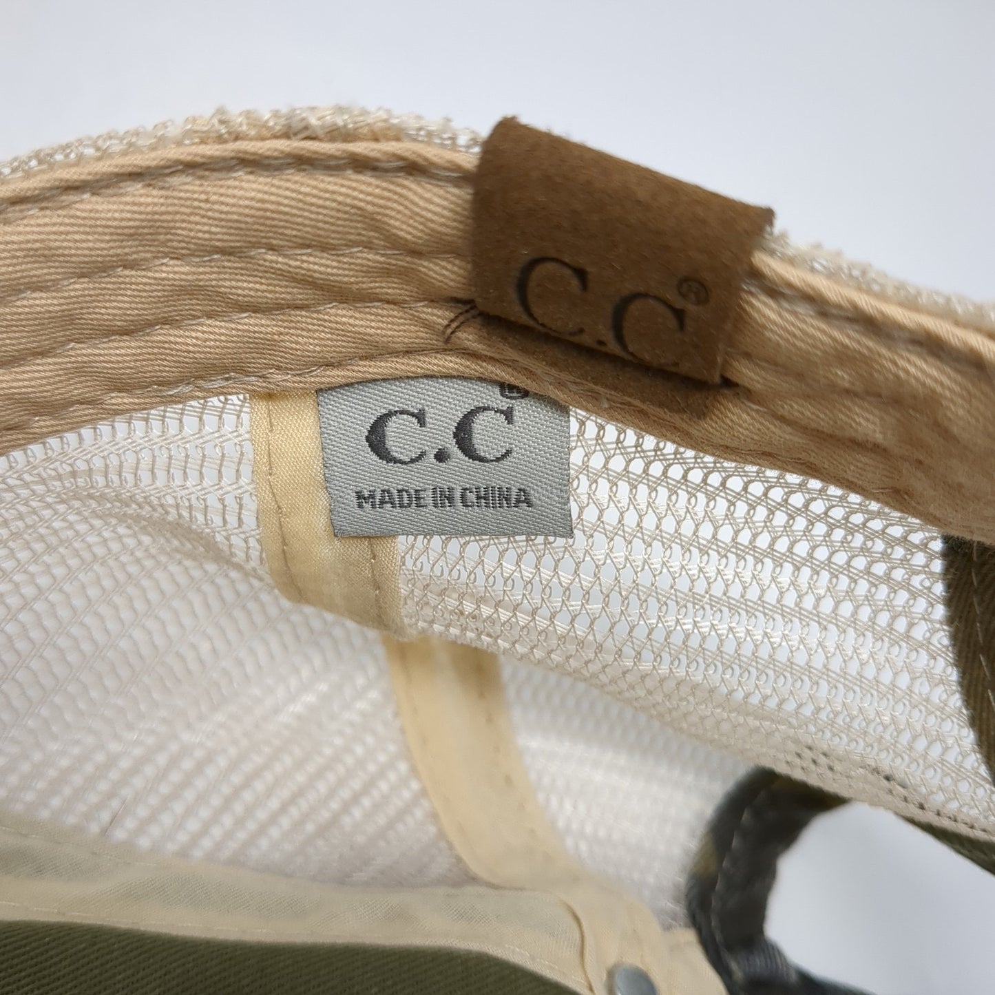 C.C Exclusives Strapback Trucker Hat Multi Camo One Size Ponytail