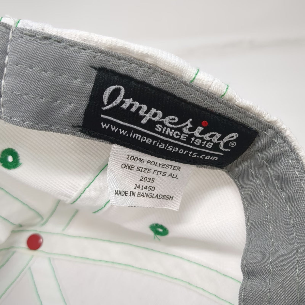 Imperial Baseball Cap White One Size Shamrock Commissioner Strapback Hat