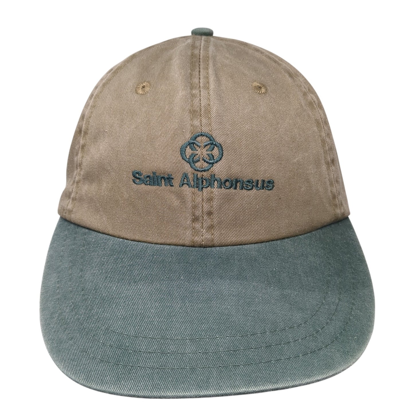 Saint Alphonsus Slideback Hat Multi One Size Colorblock Leather Strap