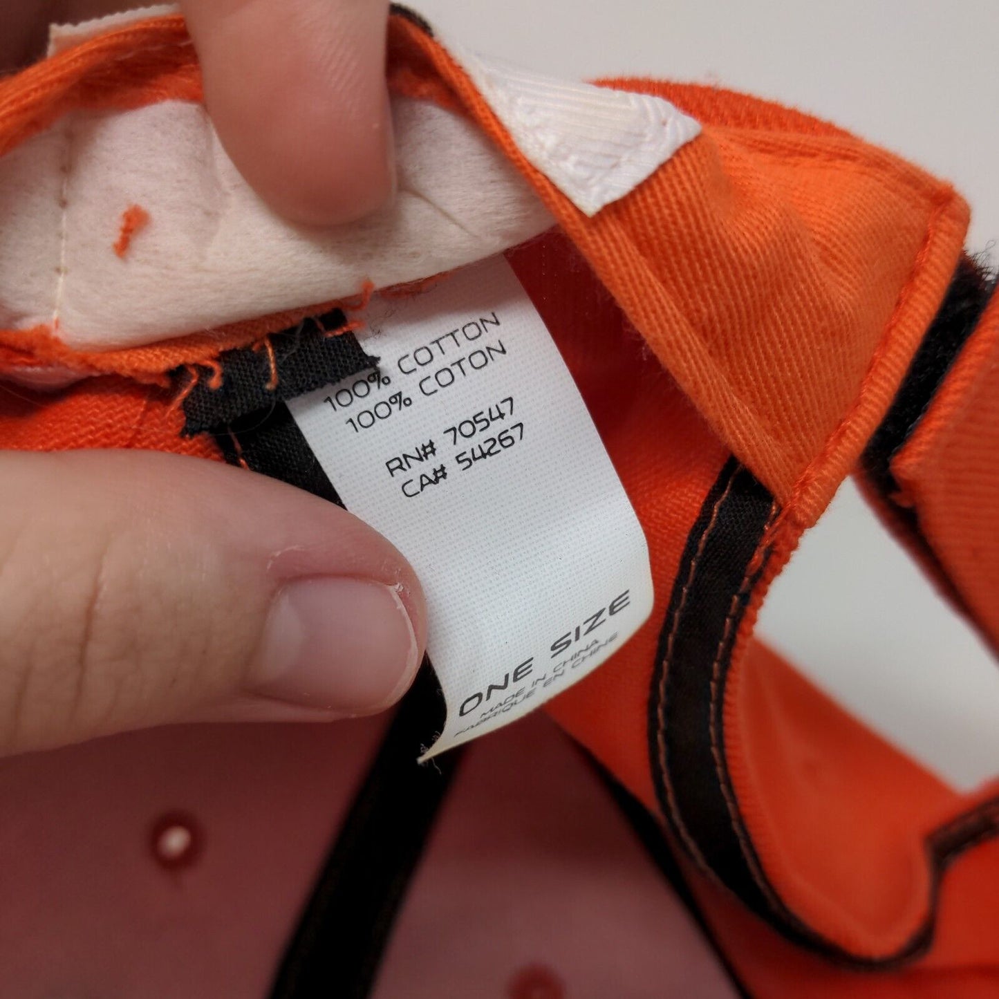 Cincinnati Bengals Strapback Hat Orange Embroidered Logo Size OS NFL