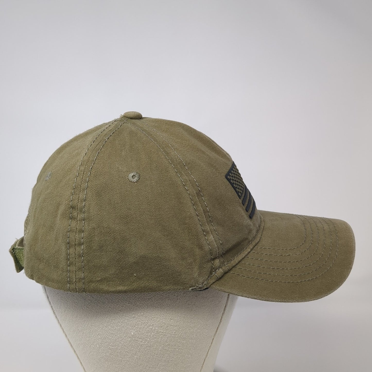 American Flag Army Strapback Baseball Cap Brown One Size Adjustable Patriotic