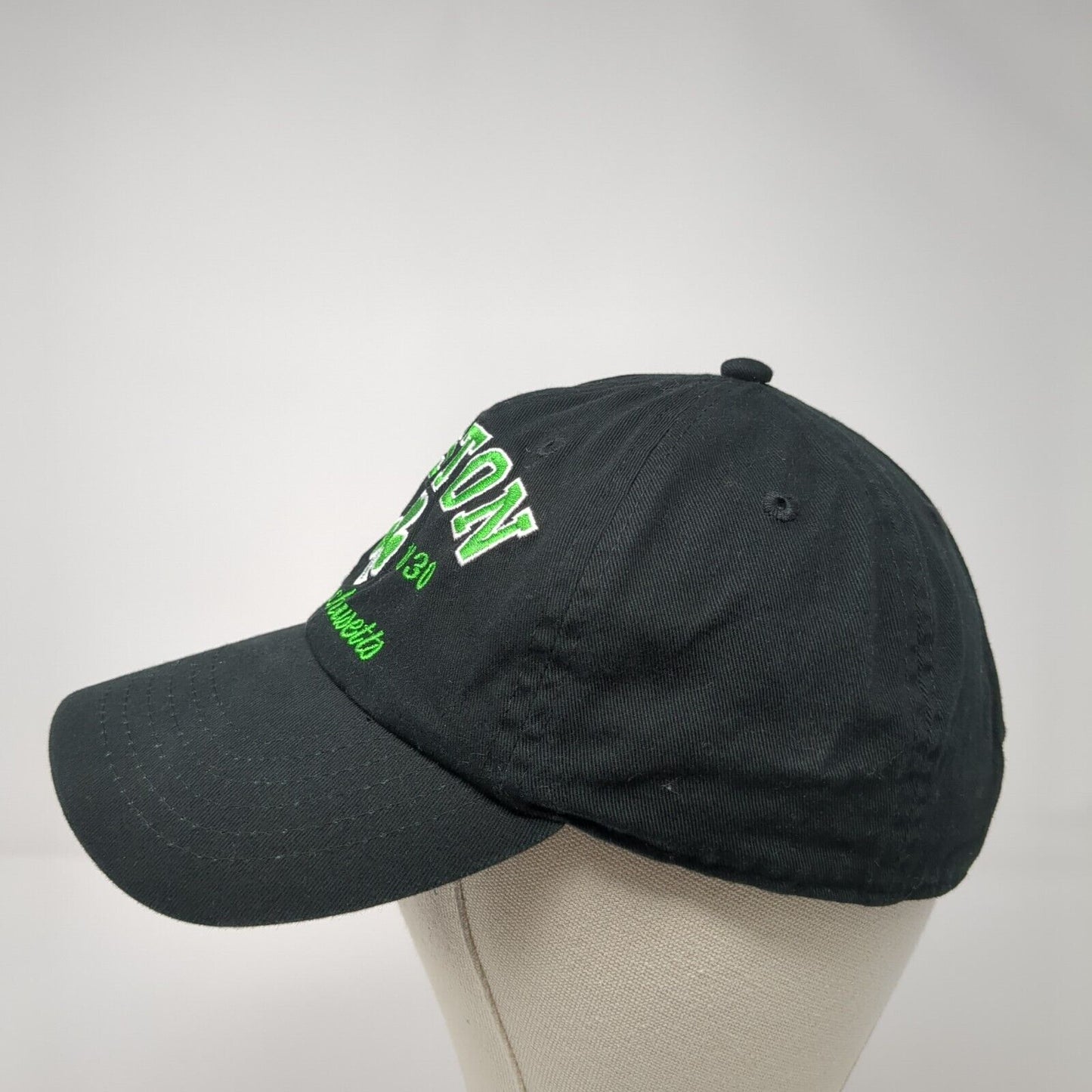 Boston Massachusetts Est 1630 Slideback Baseball Cap Black OS Bay State Apparel