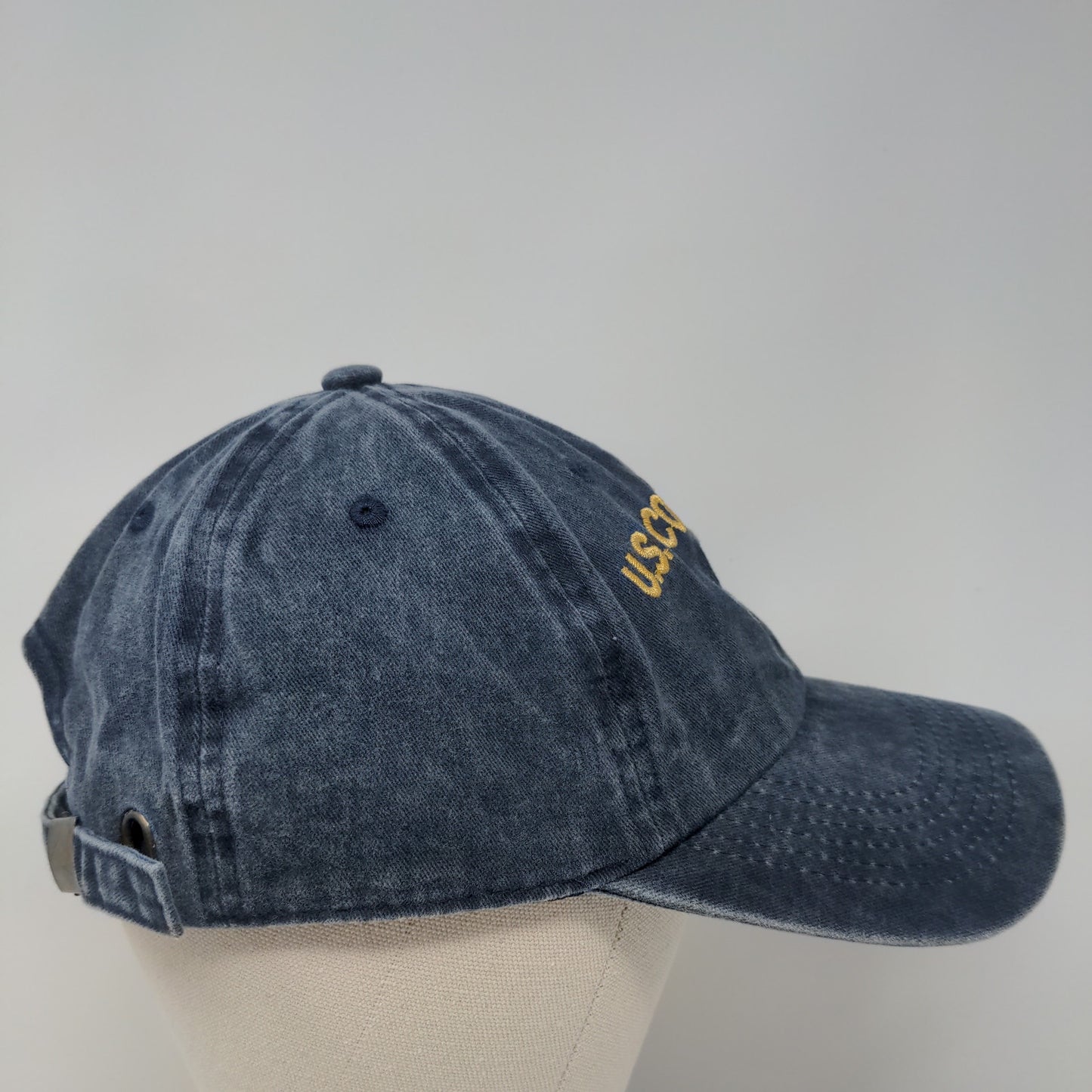US Coast Guard Slideback Hat Blue Embroidered Logo 100% Cotton