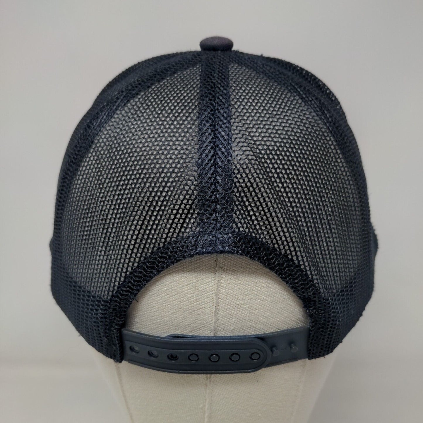 Bass Pro Shops Snapback Trucker Hat Blue OSFM Adjustable Mesh Back Gone Fishing