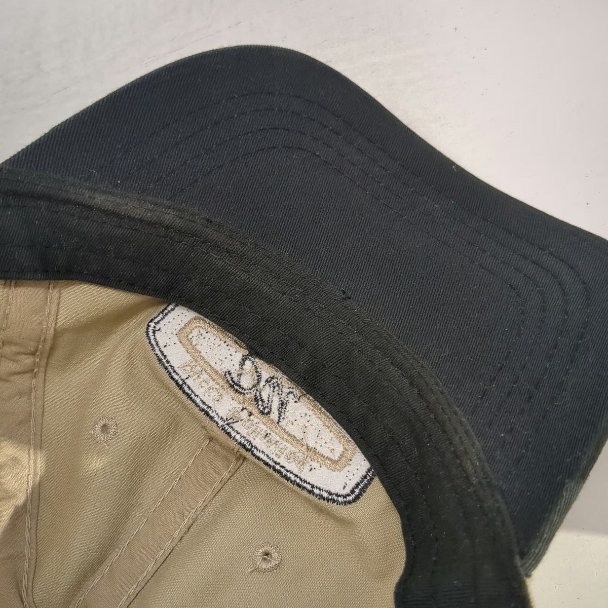 Ducks Unlimited Baseball Cap Beige One Size Contrast Brim Slideback DU Logo Hat
