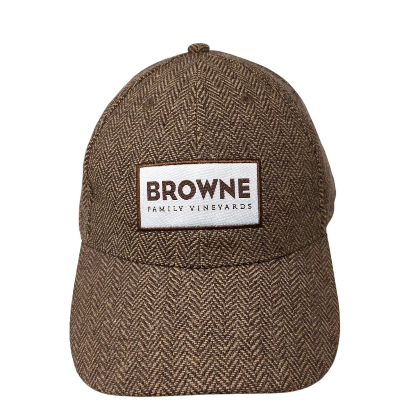 Browne Family Vineyards Patch Slideback Hat Brown One Size Herringbone