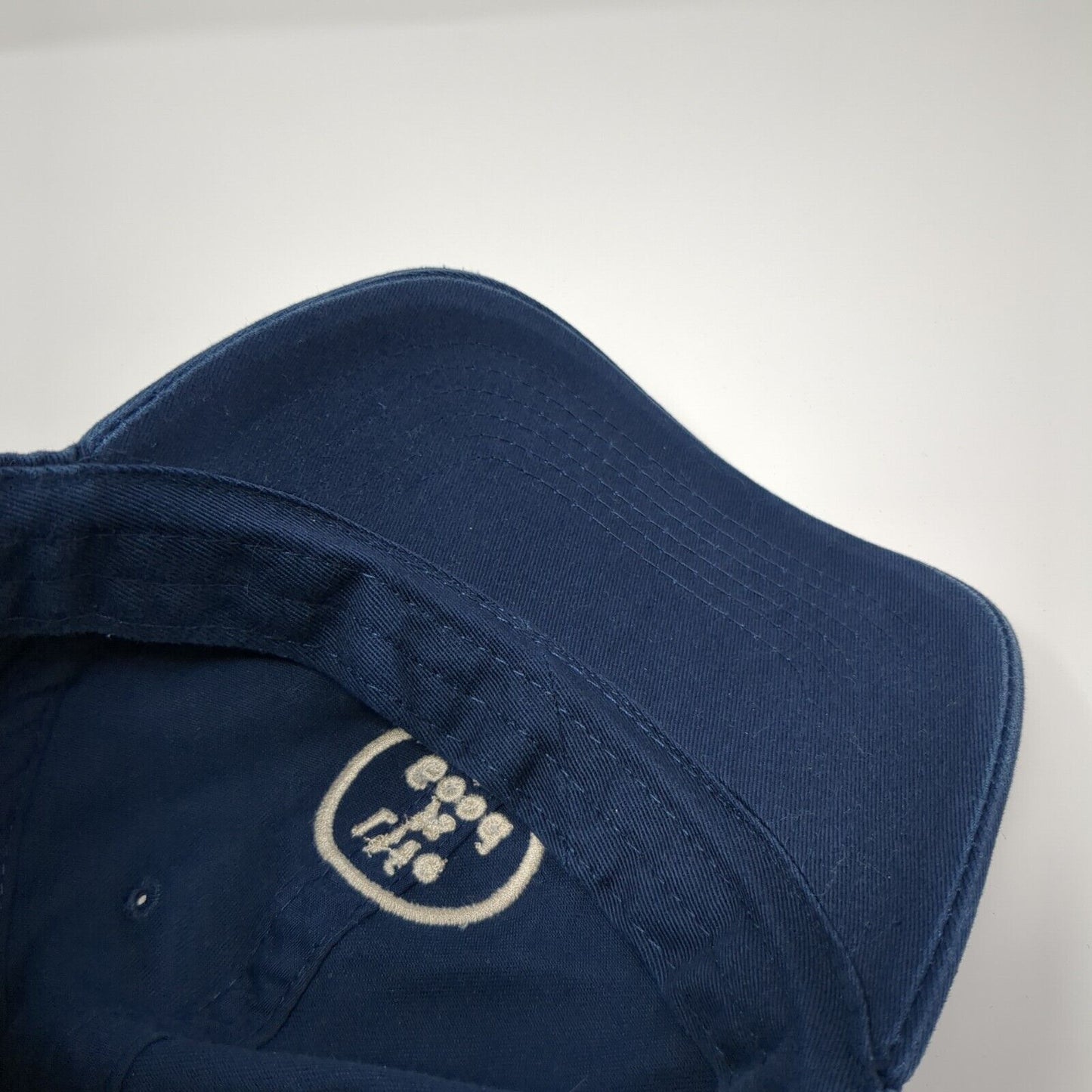 Life Is Good Slideback Hat Blue One Size Adjustable Embroidered Solid