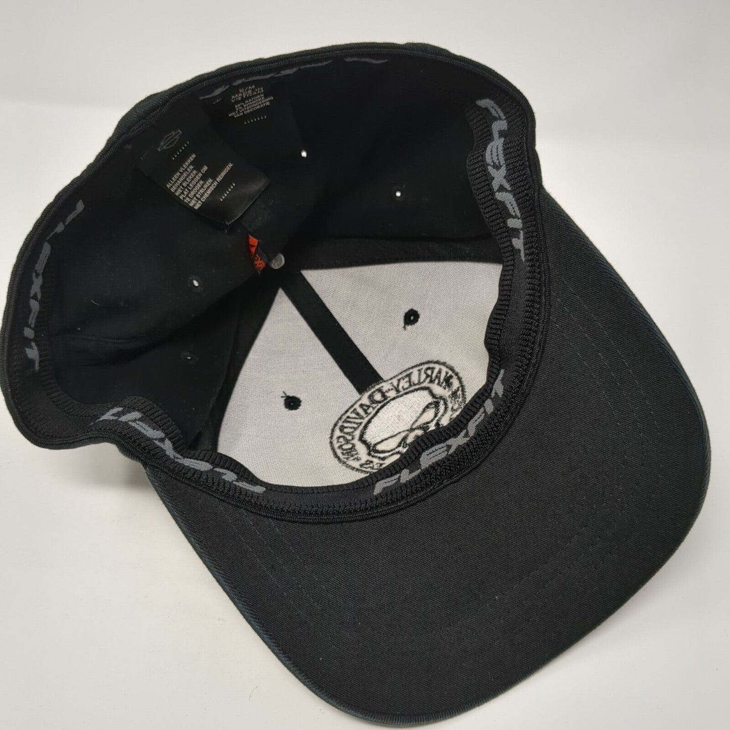 Harley-Davidson Motorcycles Fitted Hat Black S/M Flexfit Embroidered