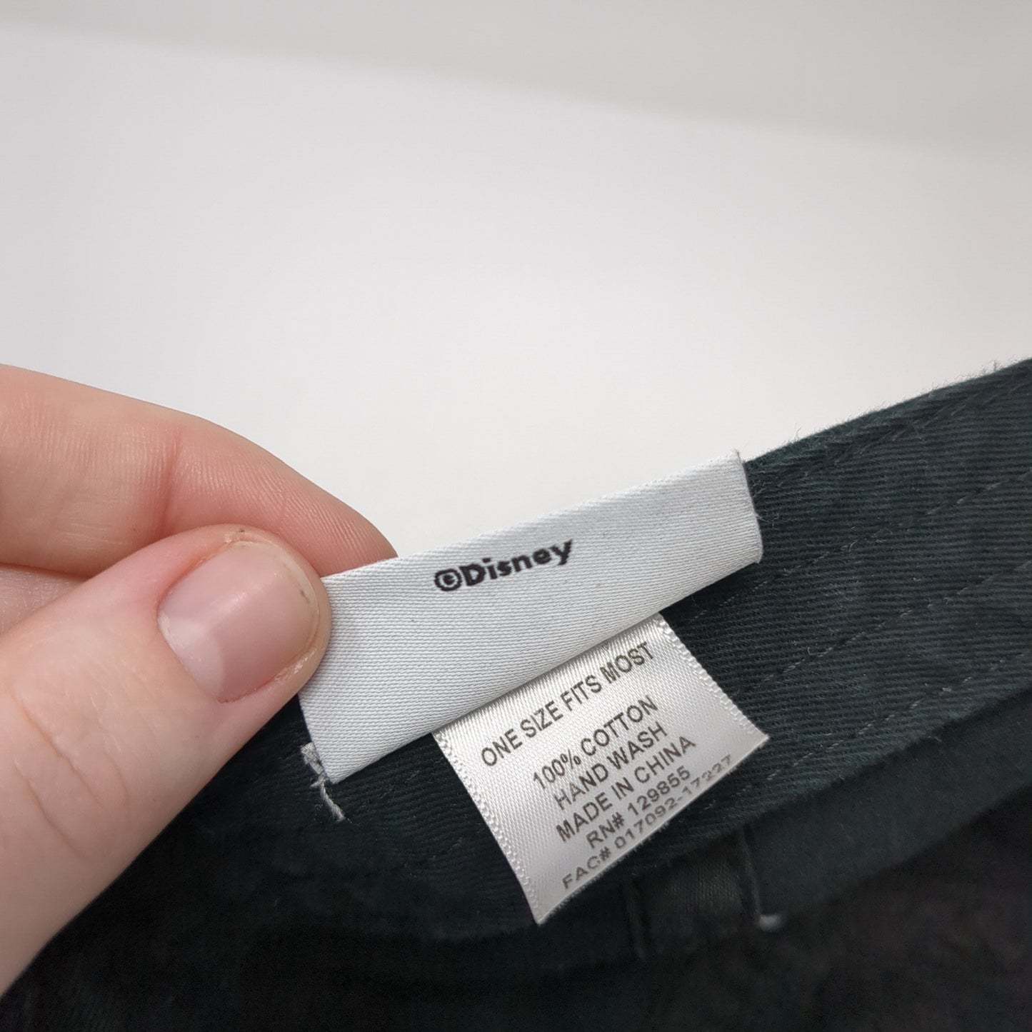 Disney Parks Slideback Hat Black Embroidered Logo Mickey Hands Heart Logo Love