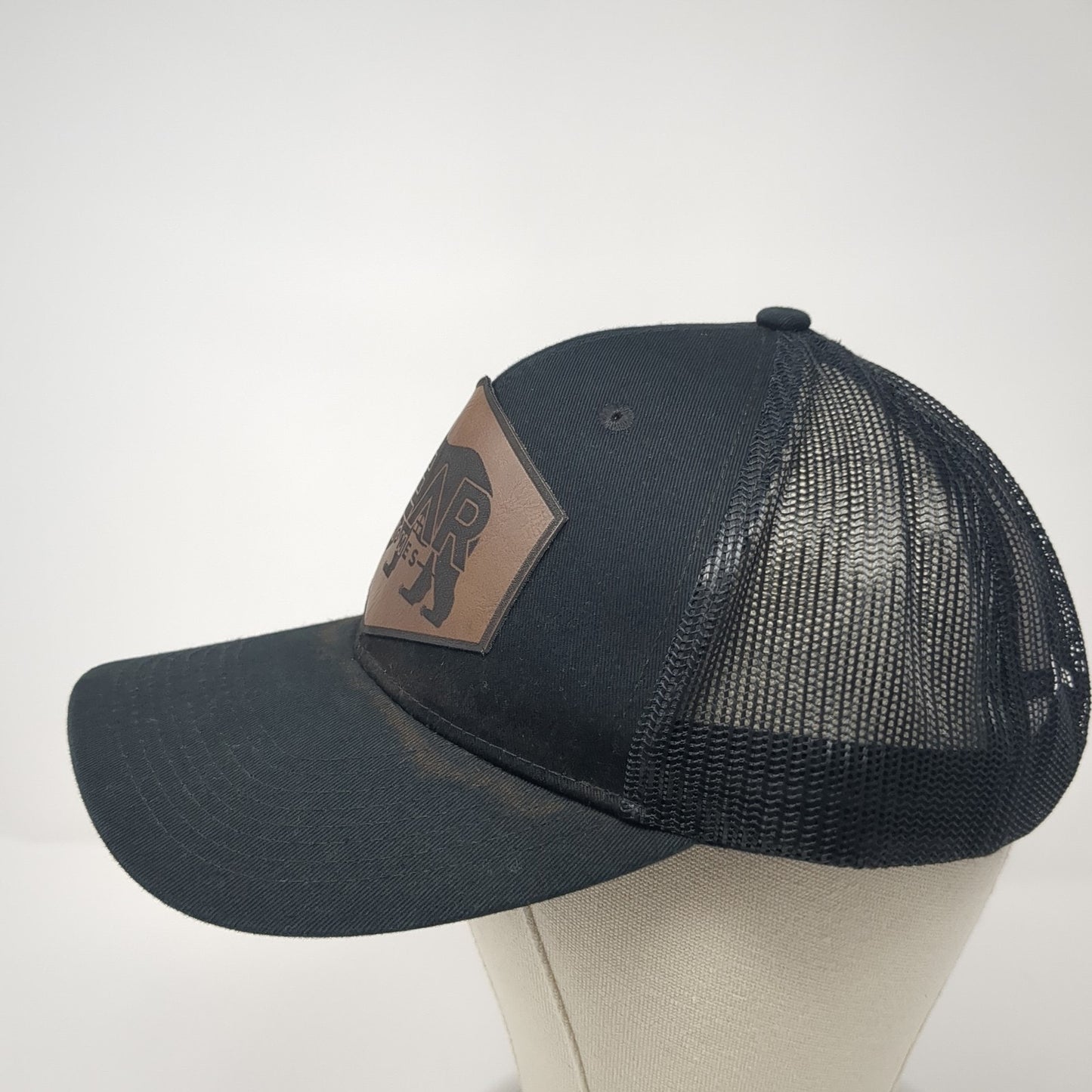 Bear Homes Snapback Trucker Hat Black OS Adjustable Mesh Back Port Authority