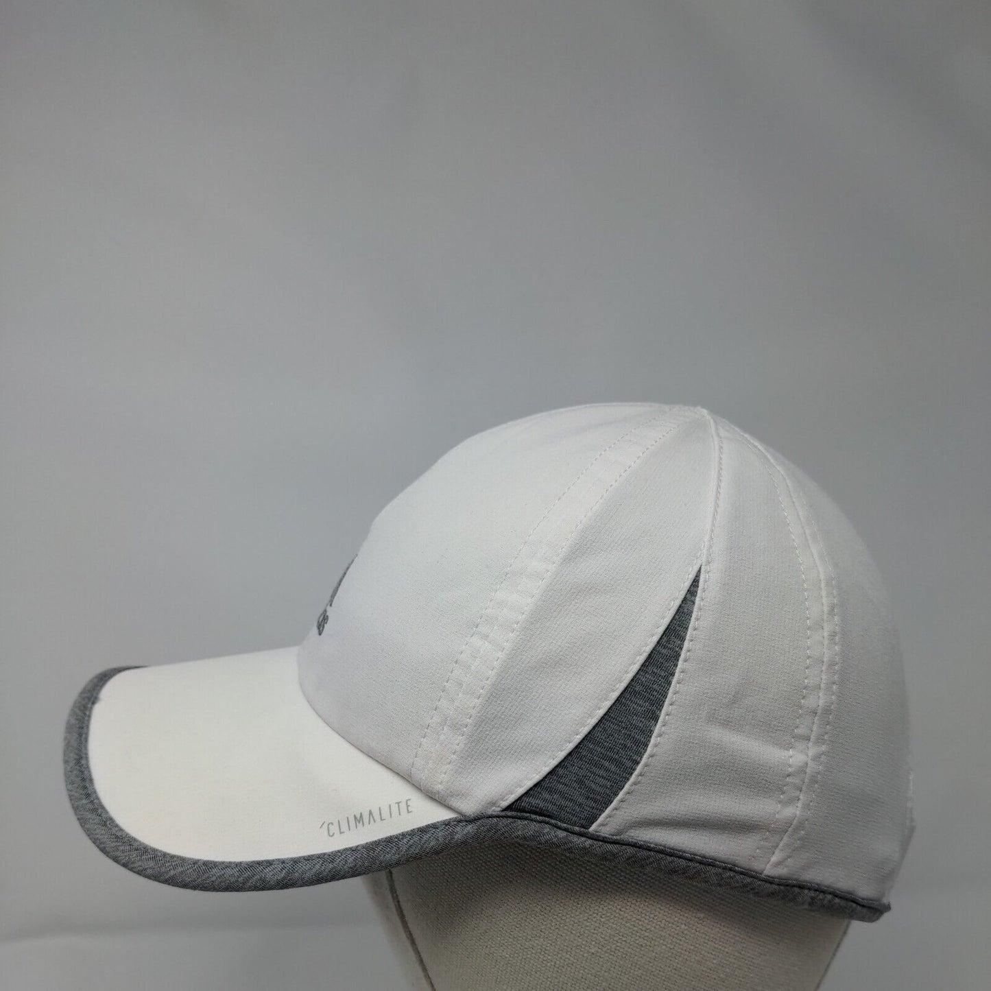 Adidas 3 Stripes Strapback Hat White One Size Climalite Running