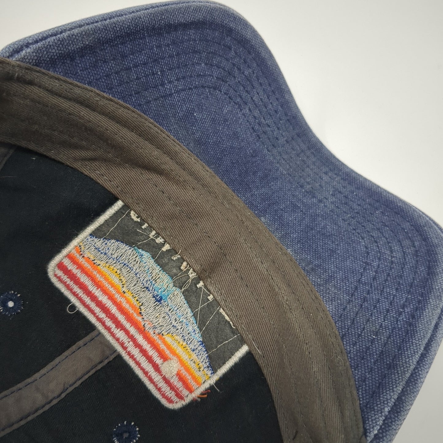 Sun Valley Snapback Mesh Back Trucker Hat Blue One Size Adjustable Legacy