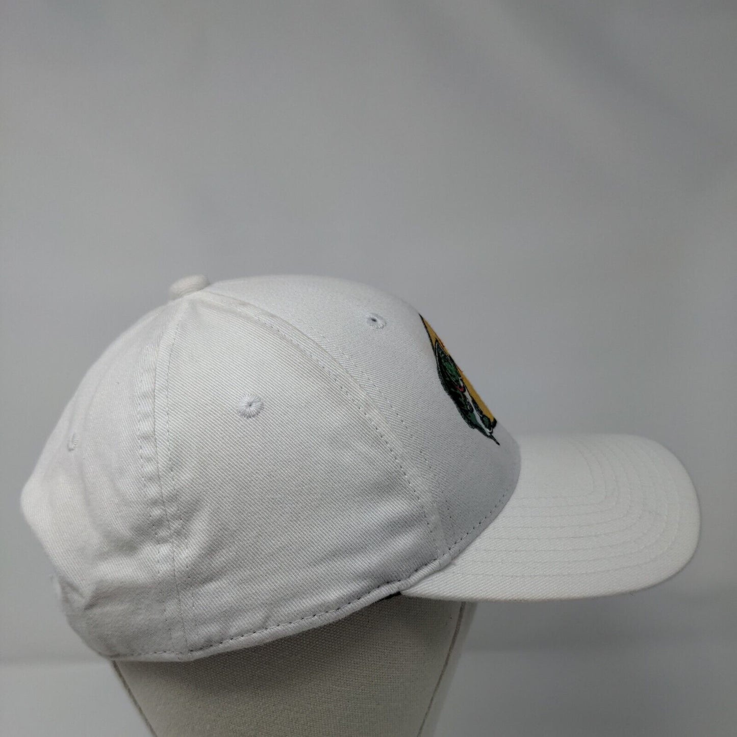 Bass Pro Shops Snapback Hat White OSFM Solid Gone Fishing Embroidered