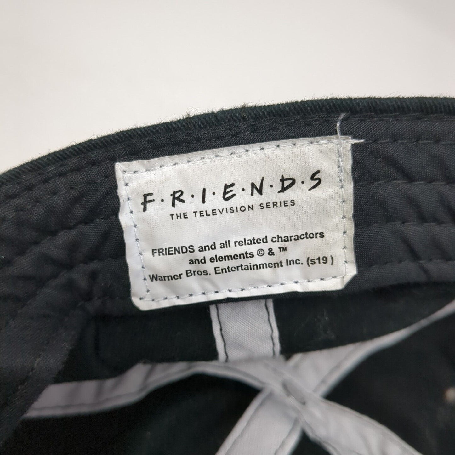 Friends Slideback Hat Black One Size Adjustable Embroidered TV Series
