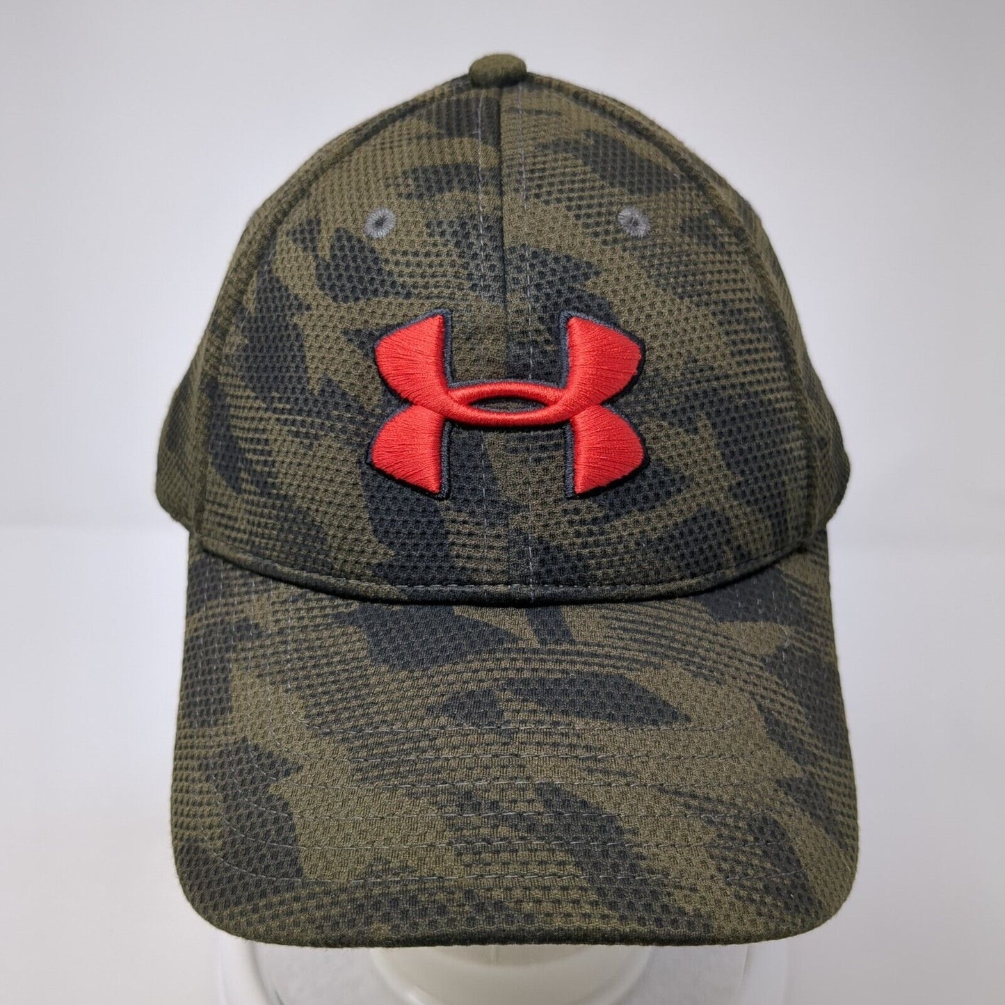 Under Armour Fitted Hat Camo Large/XL Embroidered Logo Outdoor 6 Panel