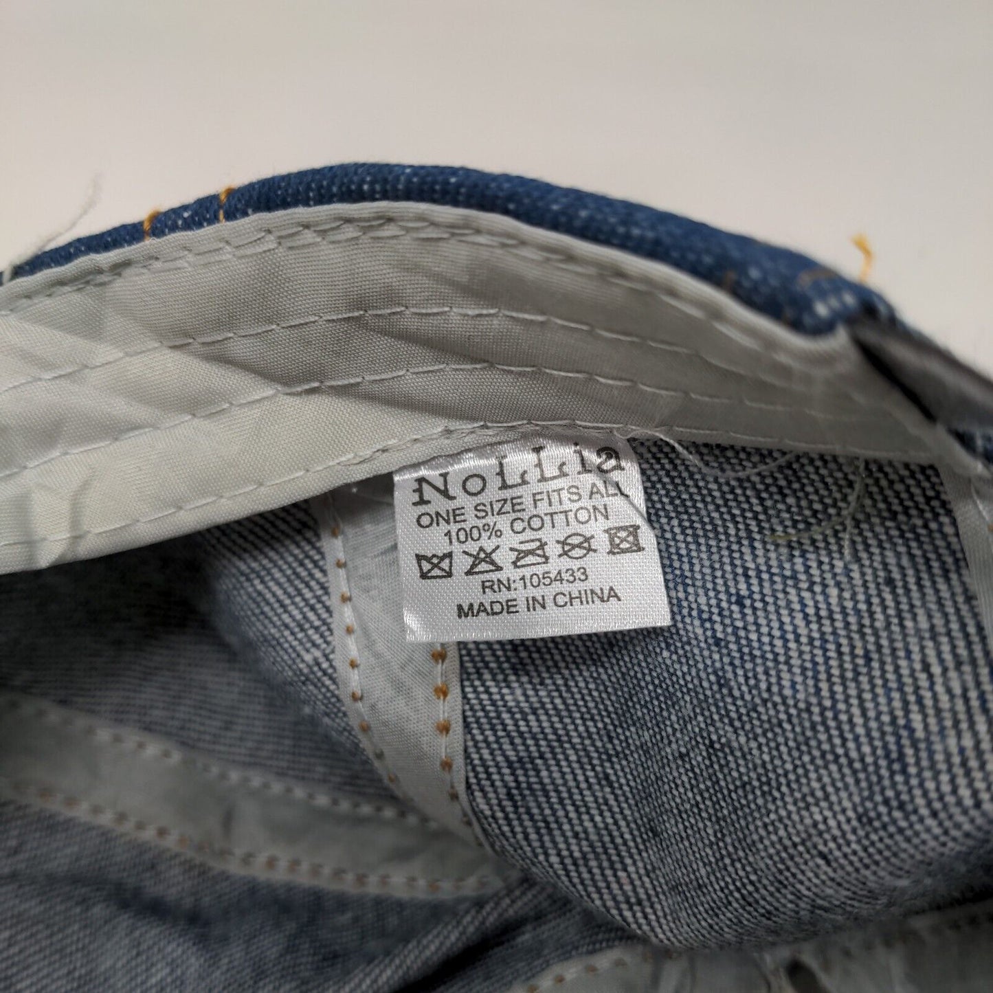 Star Bling Slideback Hat Blue OSFA Adjustable Denim Leather Strap W/Tags