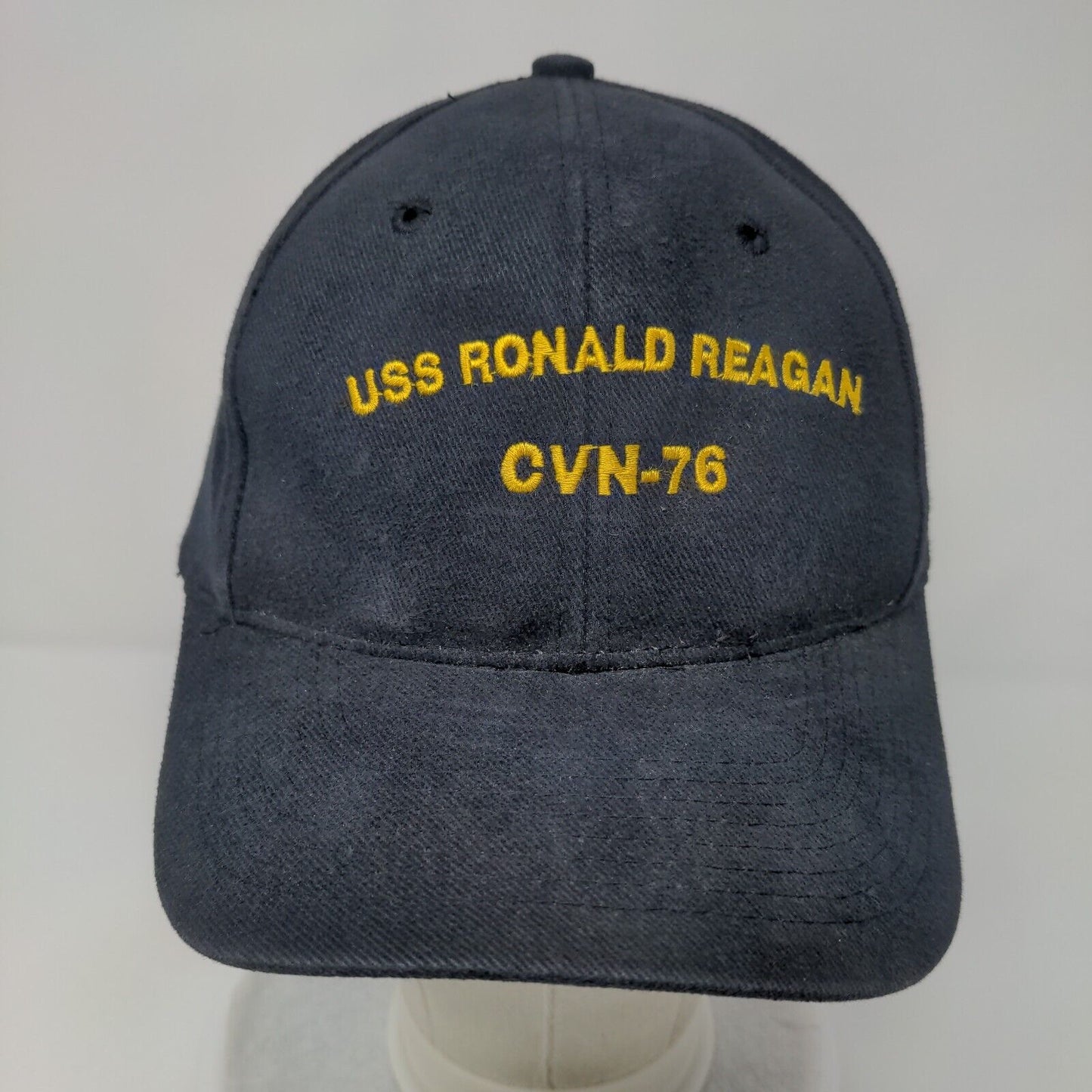 USS Ronald Reagan CVN-76 Slideback Hat Blue OSFA Adjustable 6 Panel Bullet Line