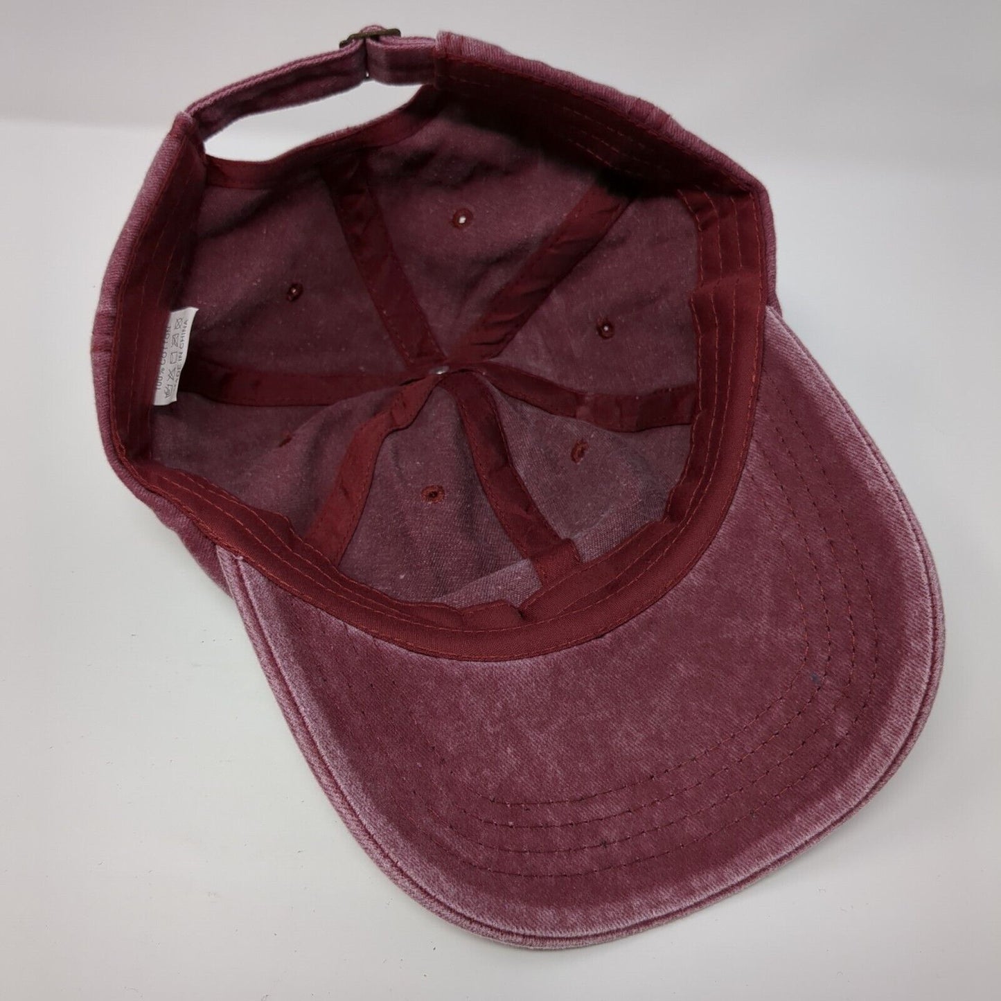 Just Breathe Slideback Hat Red One Size Adjustable Vent Holes 6 Panel