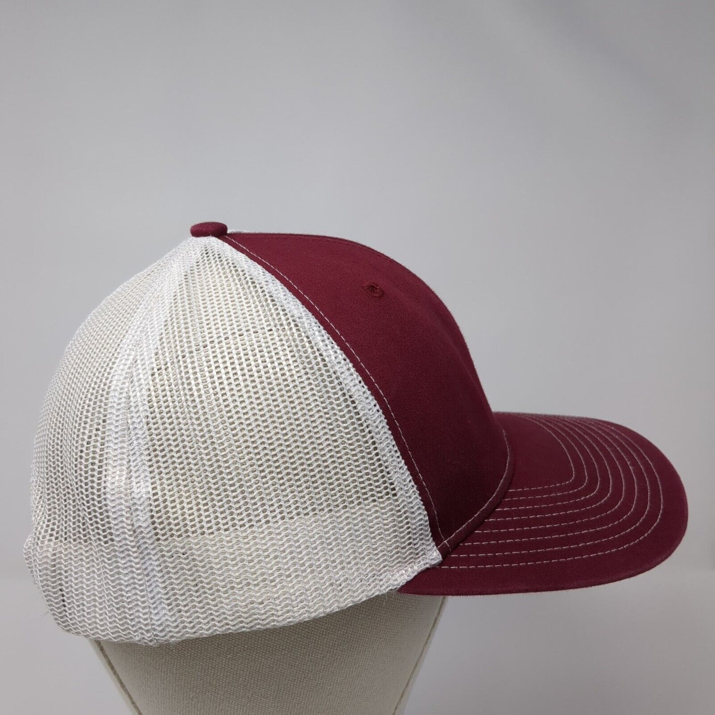 51 Snapback Trucker Hat Red One Size Adjustable Mesh Back 6 Panel Richardson