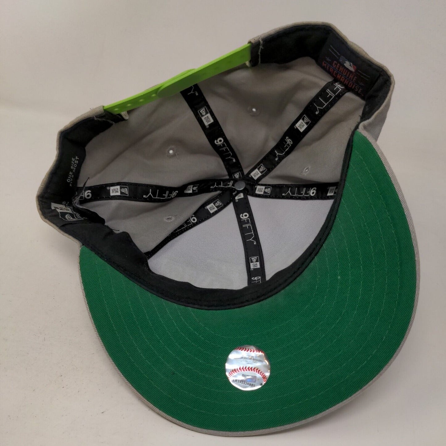 New Era Men's Snapback Hat Gray OSFM Miami Marlins MLB Embroidered Logo