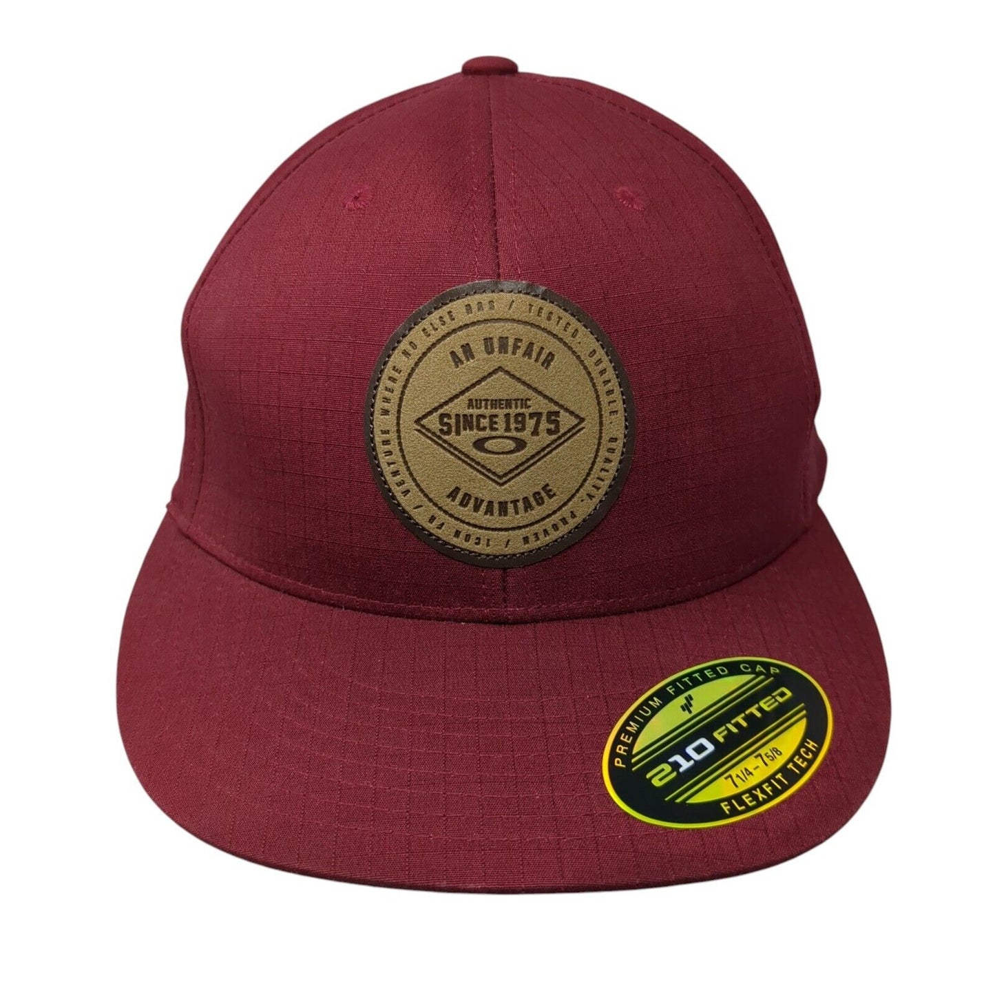 An Unfair Advantage Fitted Hat Red 7 1/4-7 5/8 Flexfit Oakley W/Tags