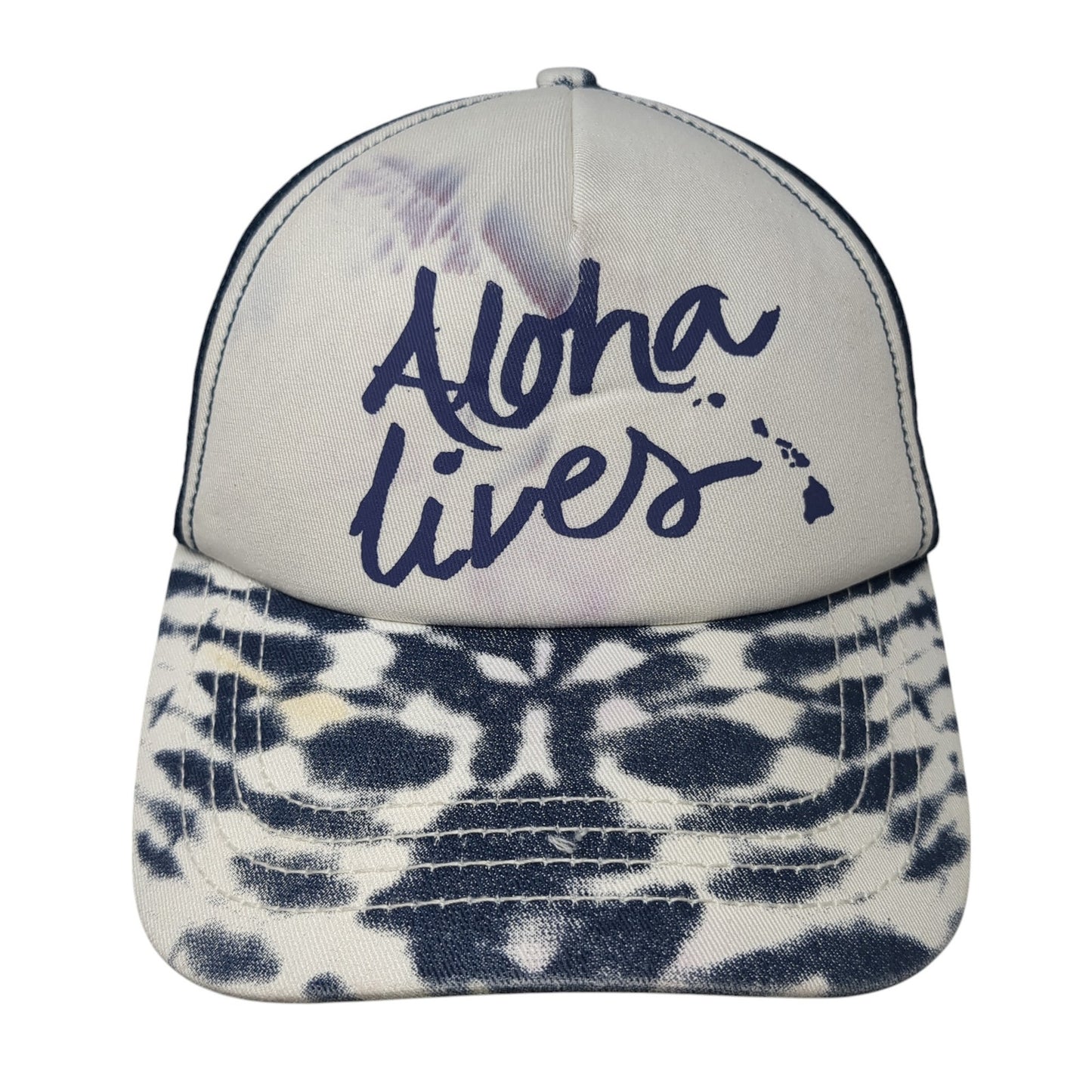 Aloha Lives Snapback Trucker Hat Multicolor OS Adjustable Mesh Back Billabong