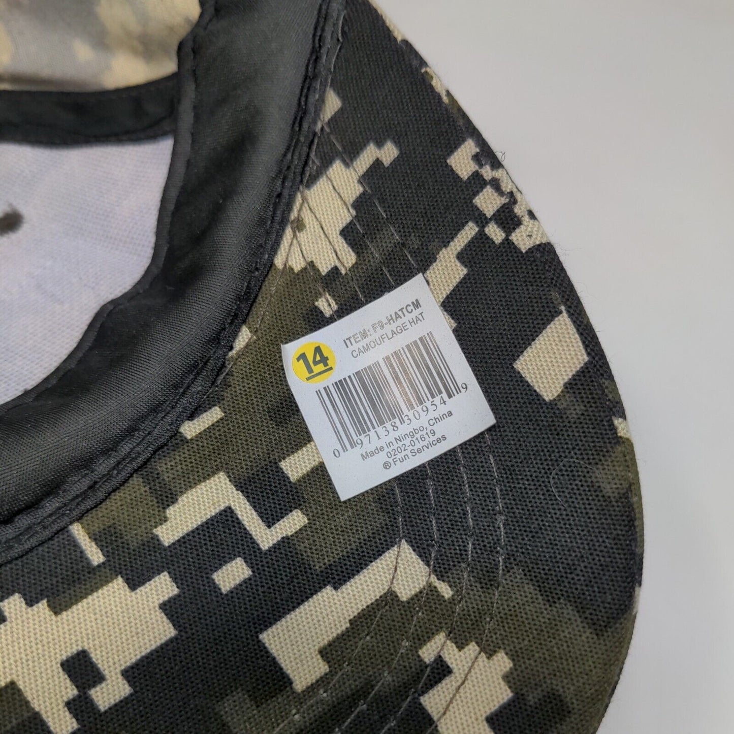 Flag Patch Strapback Hat Camo One Size Adjustable 6 Panel Vent Holes