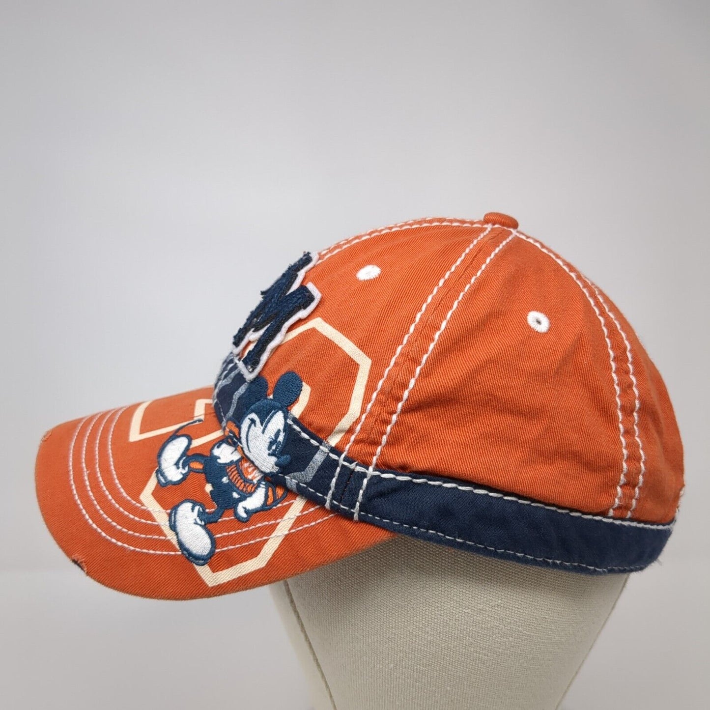 Mickey Mouse Slideback Hat Orange One Size Adjustable Embroidered