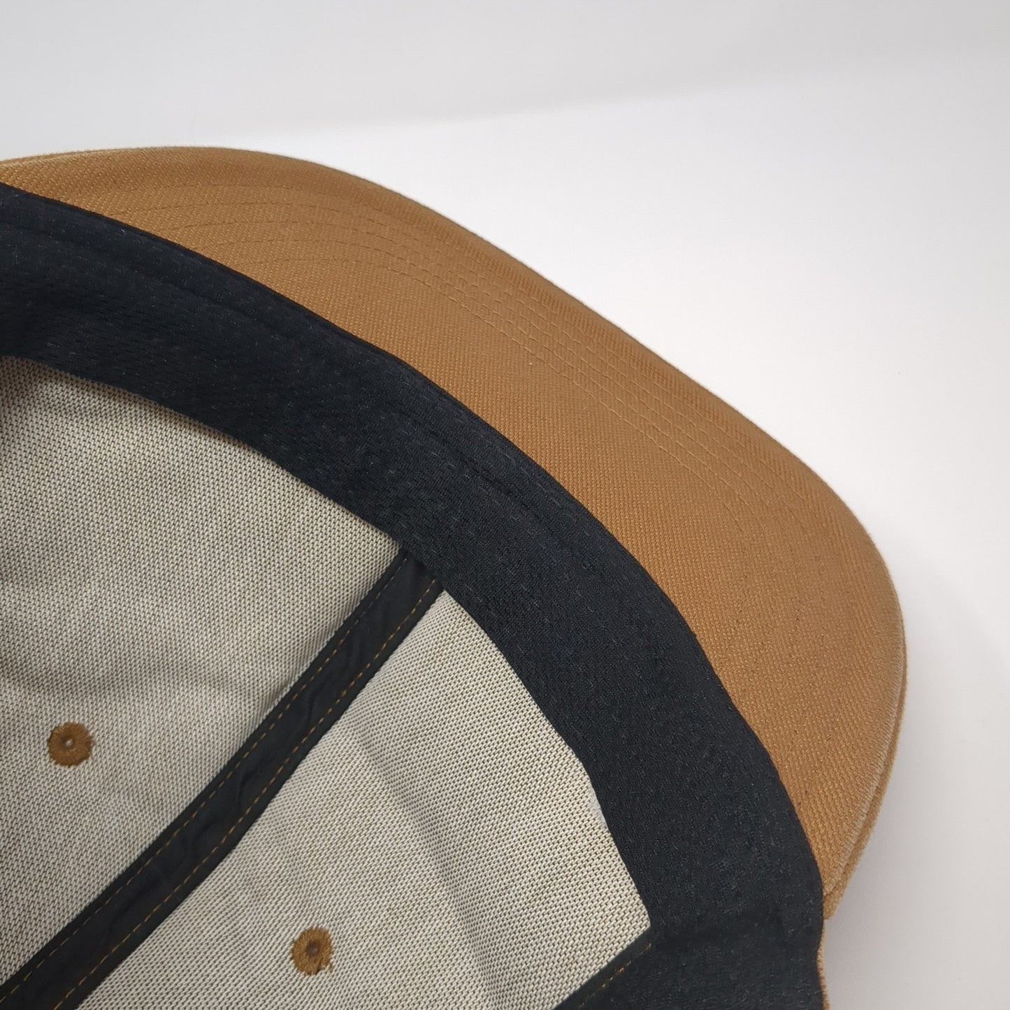 Carhartt Patch Snapback Hat Brown One Size Adjustable Solid 6 Panel