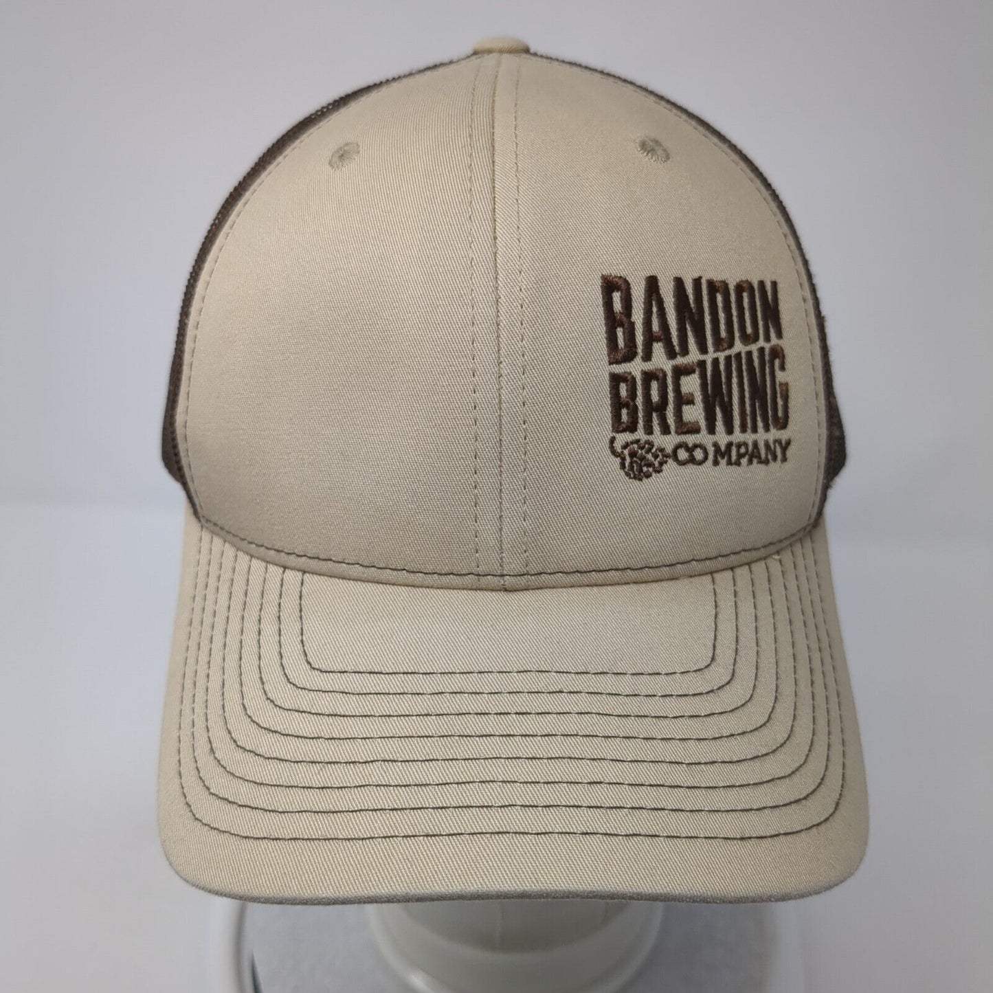 Bandon Brewing Company Snapback Trucker Hat Brown One Size Mesh Back