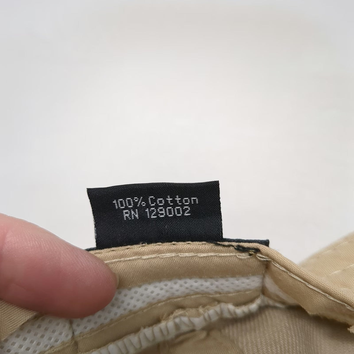 OTTO Baseball Cap Beige One Size God Trust Others Monitor Embroidered Cotton Hat