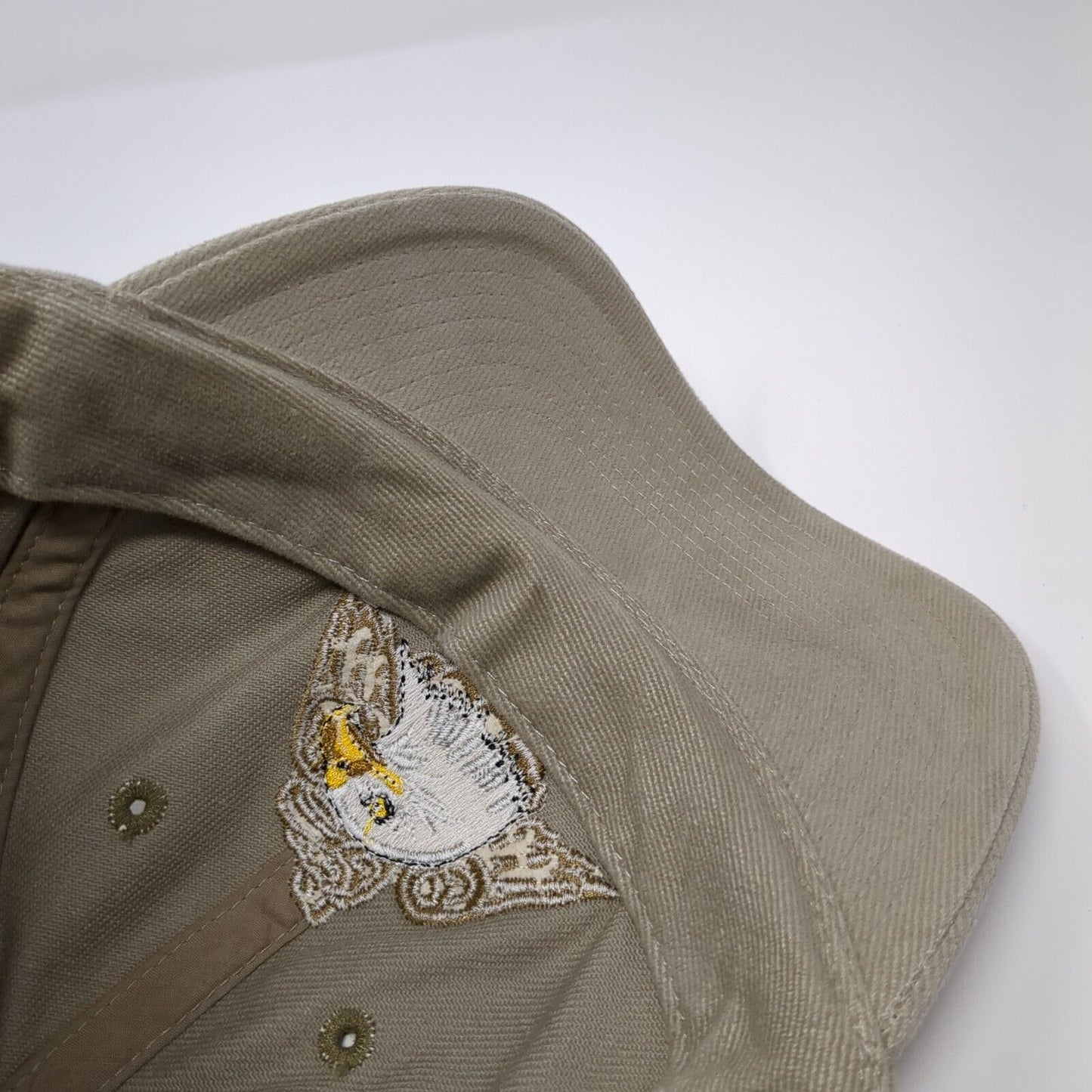 Alaska Strapback Hat Tan One Size Adjustable Embroidered Solid 6 Panel