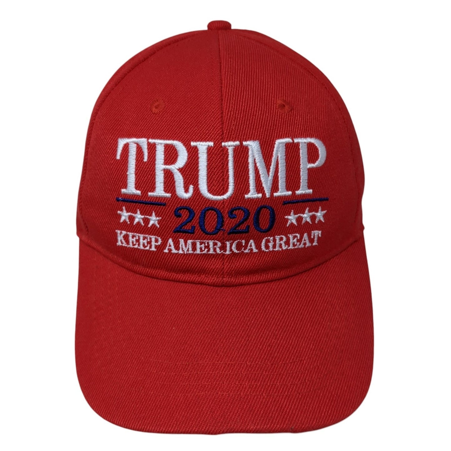 Trump 2020 Keep America Great Strapback Hat Red One Size Embroidered