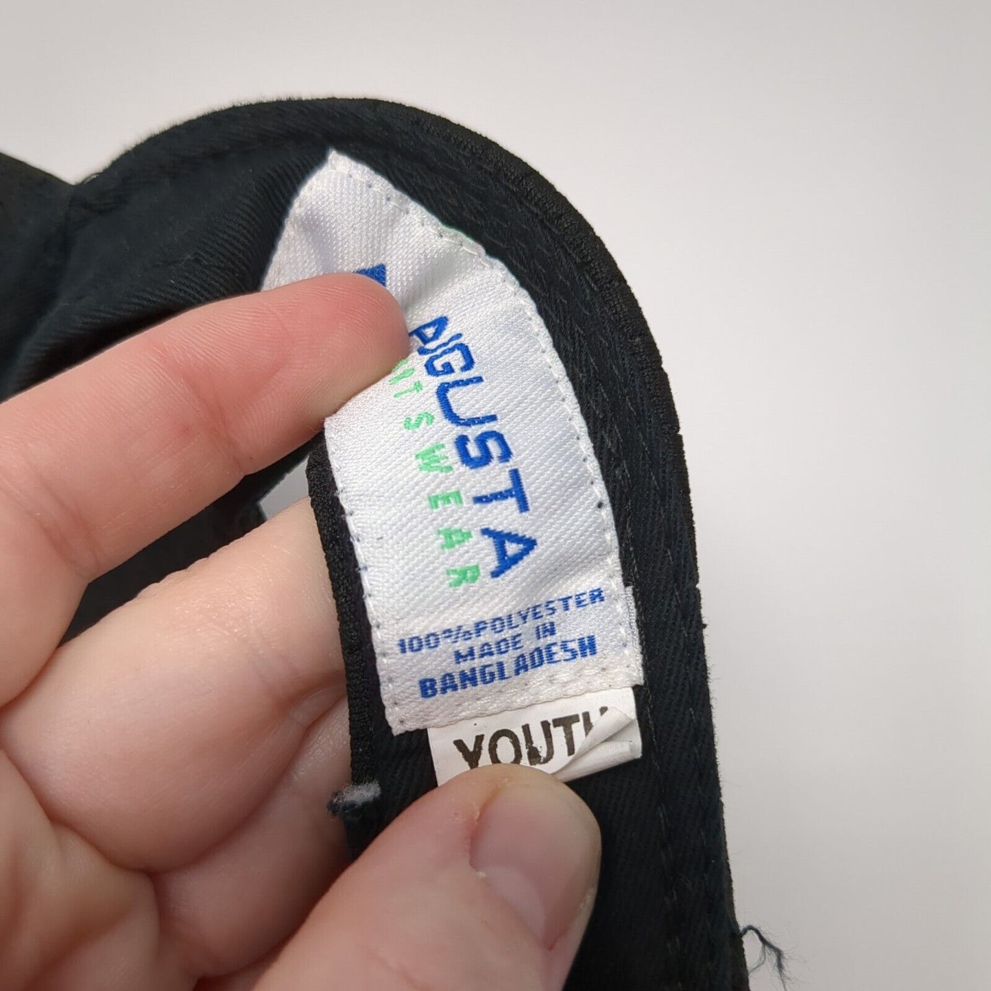 Augusta Sportswear Youth Golf Sun Visor Black OS Adjustable Lightweight Blank