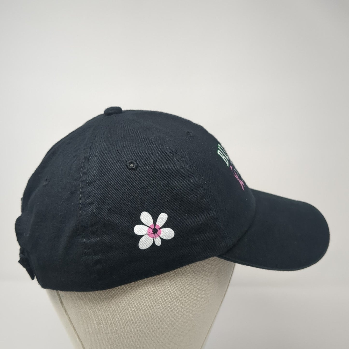 Bustin' Out of Boise Pink Ribbon Strapback Hat Black One Size Norwood