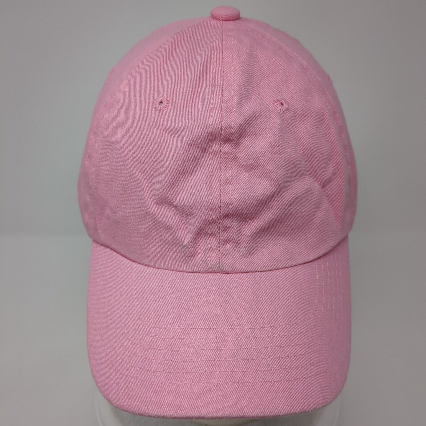 Unbranded Slideback Hat Pink One Size Adjustable Vented Holes 6 Panel Cotton