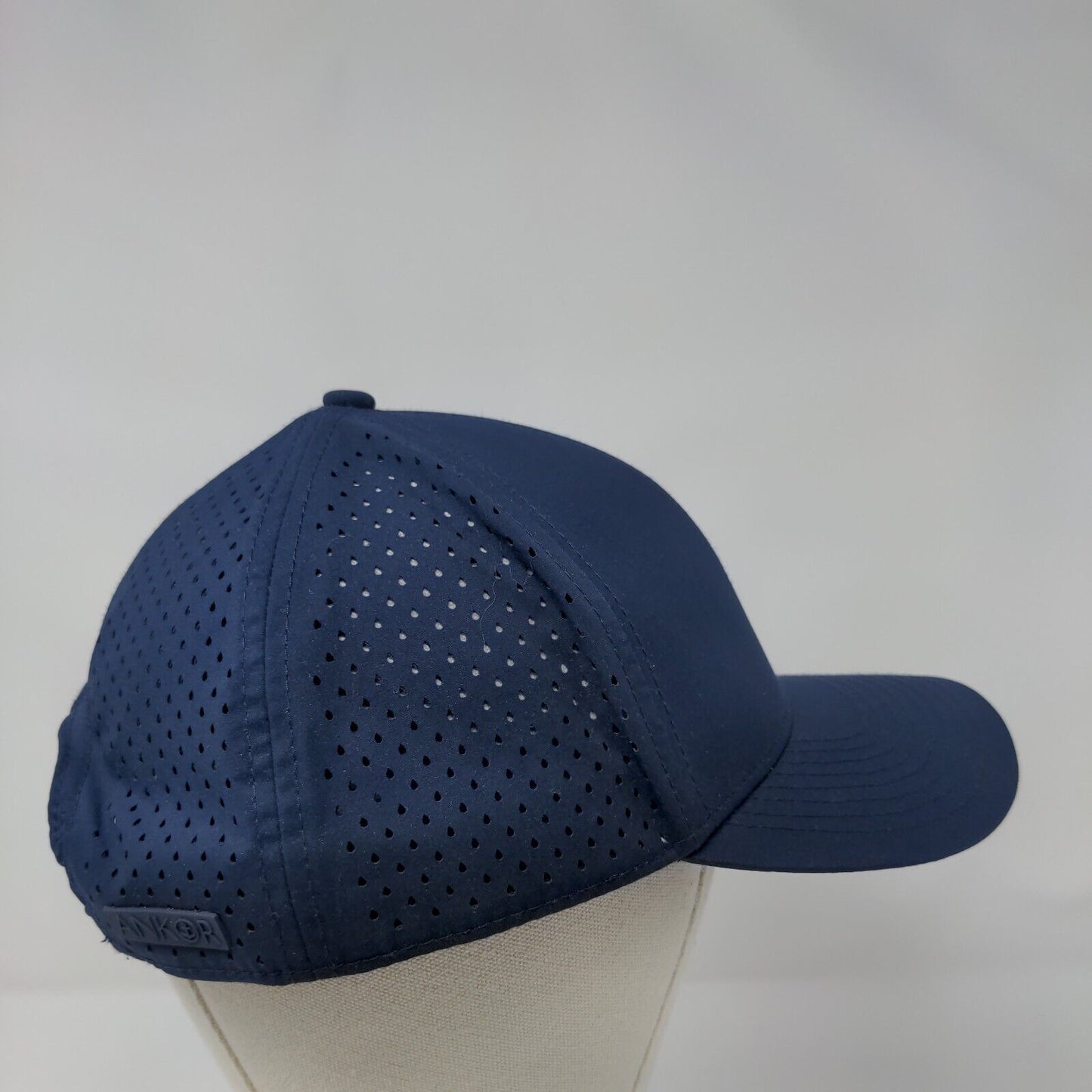 Ankor Snapback Hat Blue One Size Adjustable Breathable 6 Panel Blank