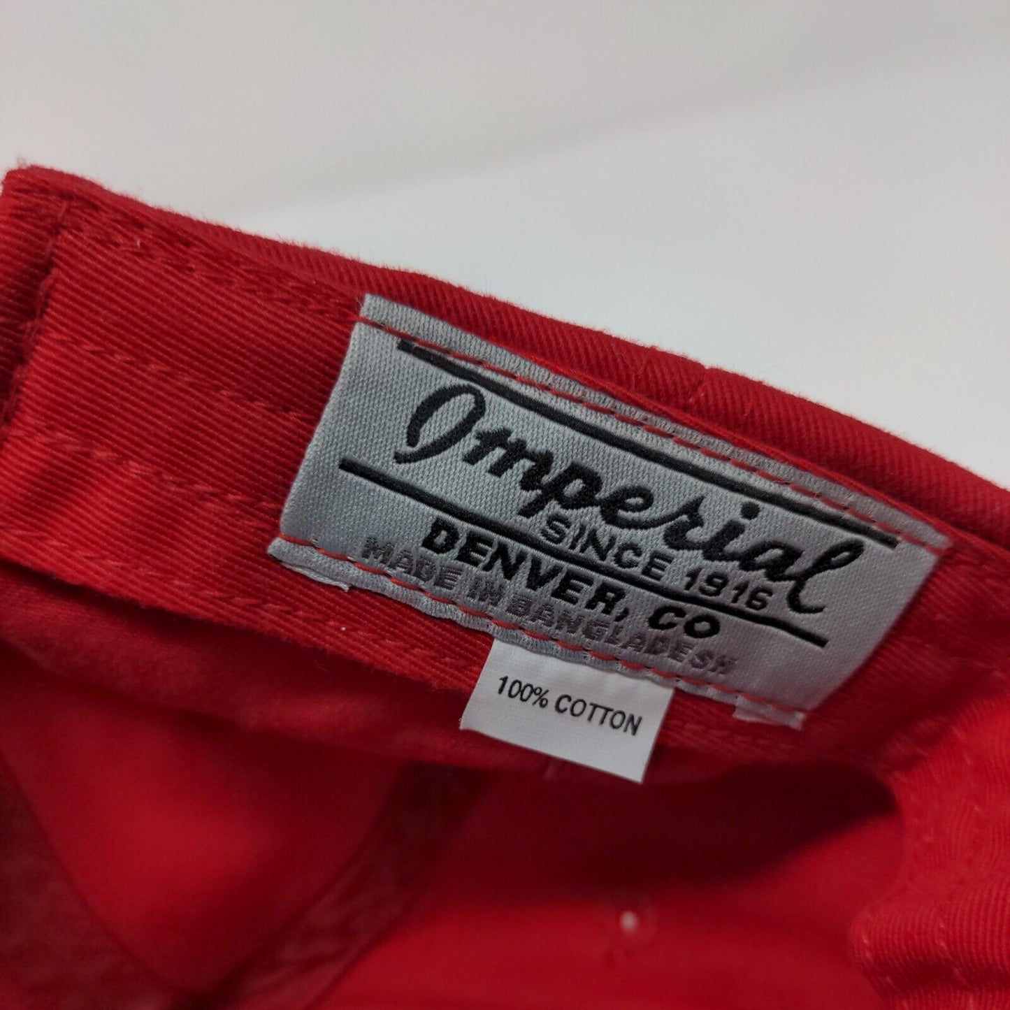 Farm Bureau Slideback Hat Red OSFA Adjustable Embroidered Imperial