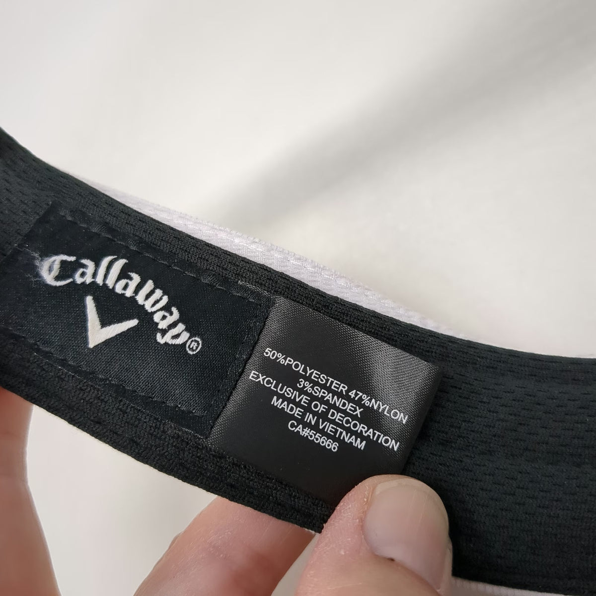 Callaway Visor White One Size Strapback Chrome Logo Performance Golf Sport Hat