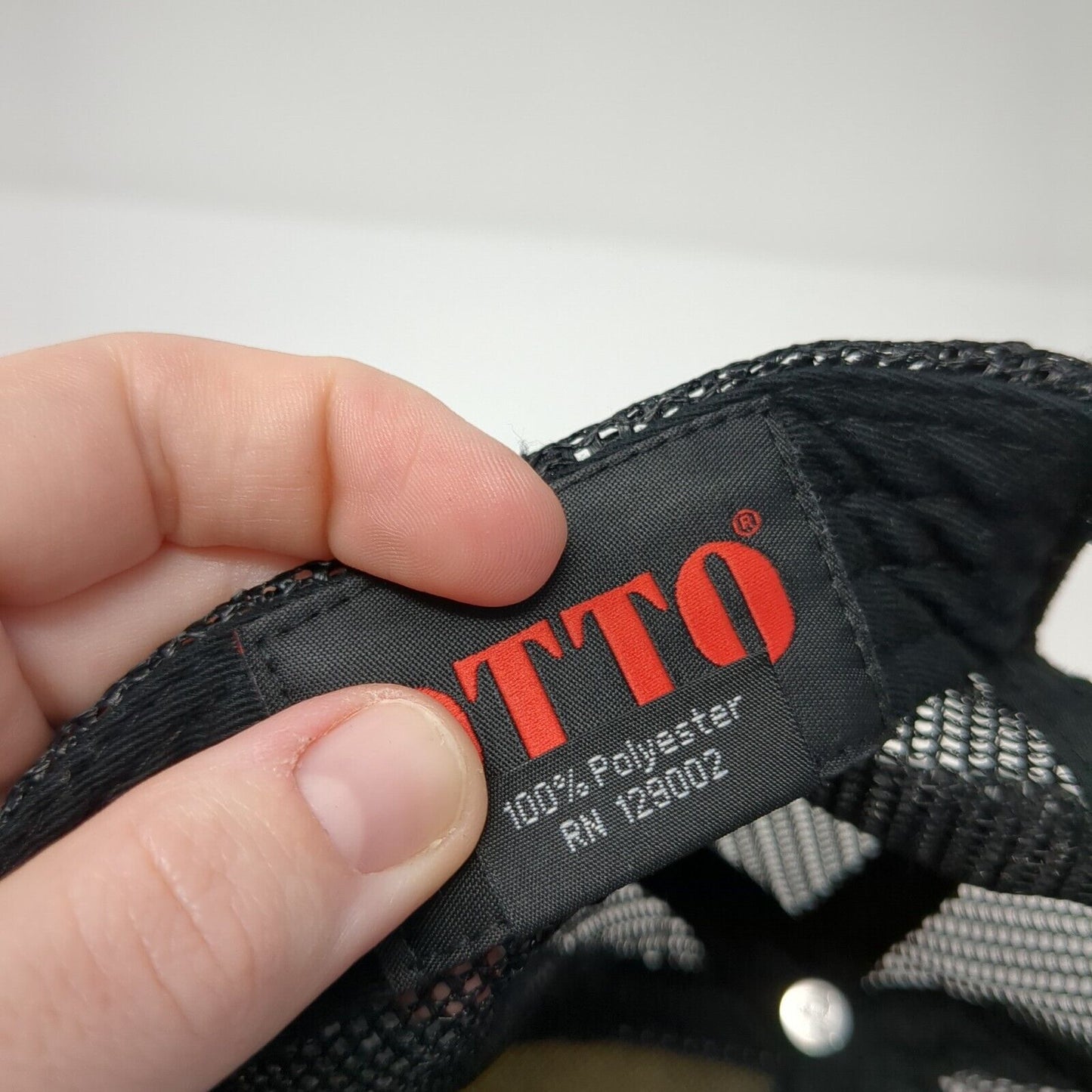 Yardarm Snapback Trucker Hat Black One Size Adjustable Embroidered Mesh Otto