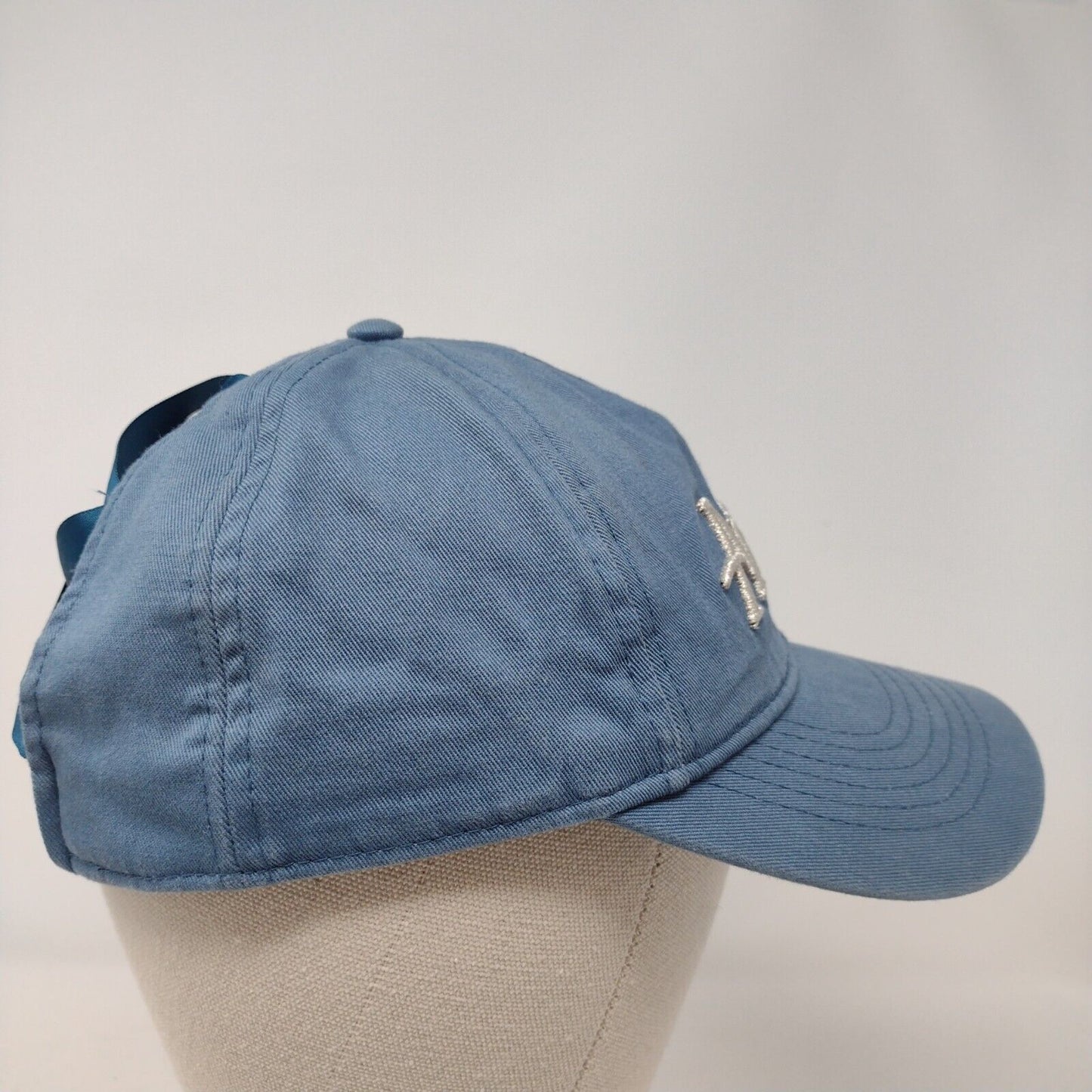 Ariat Criss Cross Strapback Hat Blue OSFA Embroidered Stretch 6 Panel Cotton
