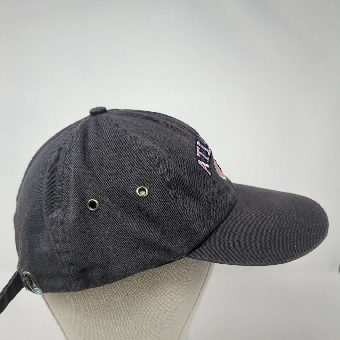 Atlanta GA Slideback Baseball Cap Gray One Size Adjustable Embroidered zkapz