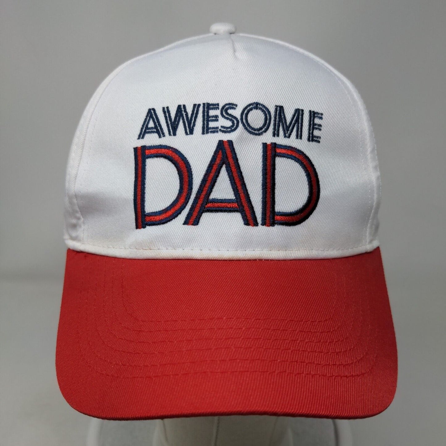 Awesome Dad Strapback Hat Multicolor One Size Embroidered 5 Panel Gertex