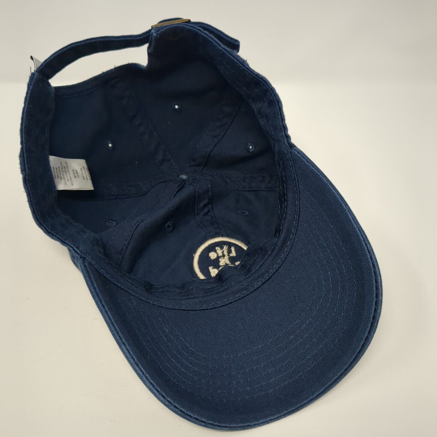 Life Is Good Slideback Hat Blue One Size Adjustable Embroidered Solid