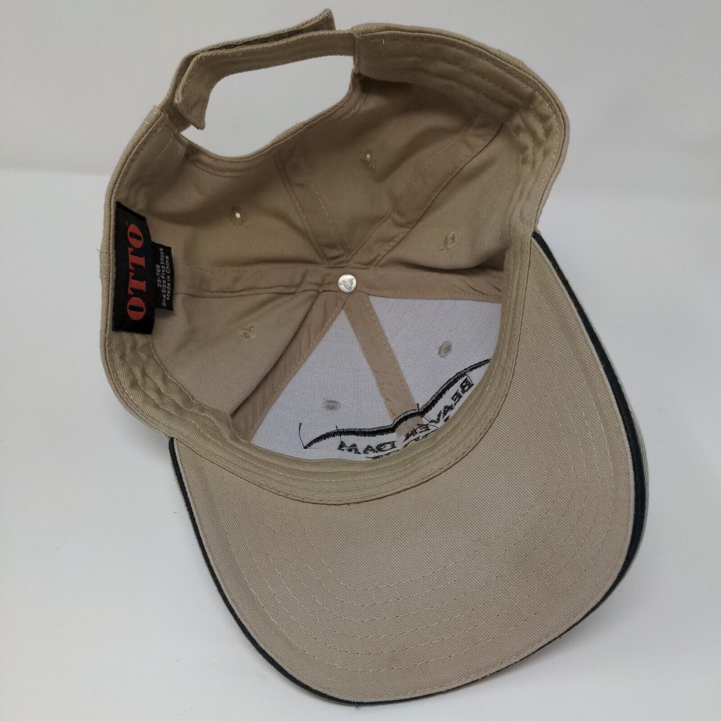 Beaver Dam Lodge Golf RV Resort Strapback Hat Tan OSFM Embroidered Otto