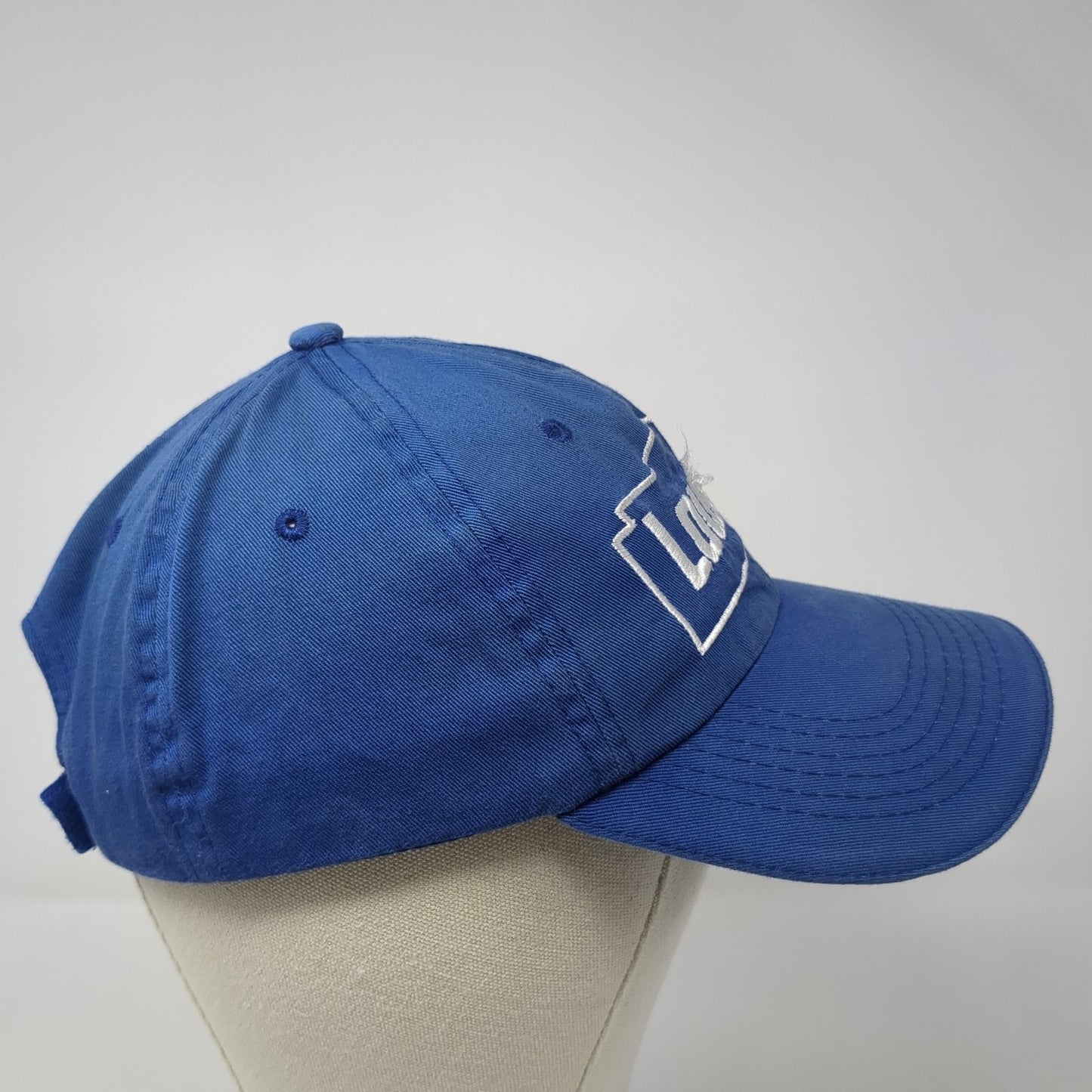 Lowe's Strapback Hat Blue One Size Adjustable Embroidered Vent Holes
